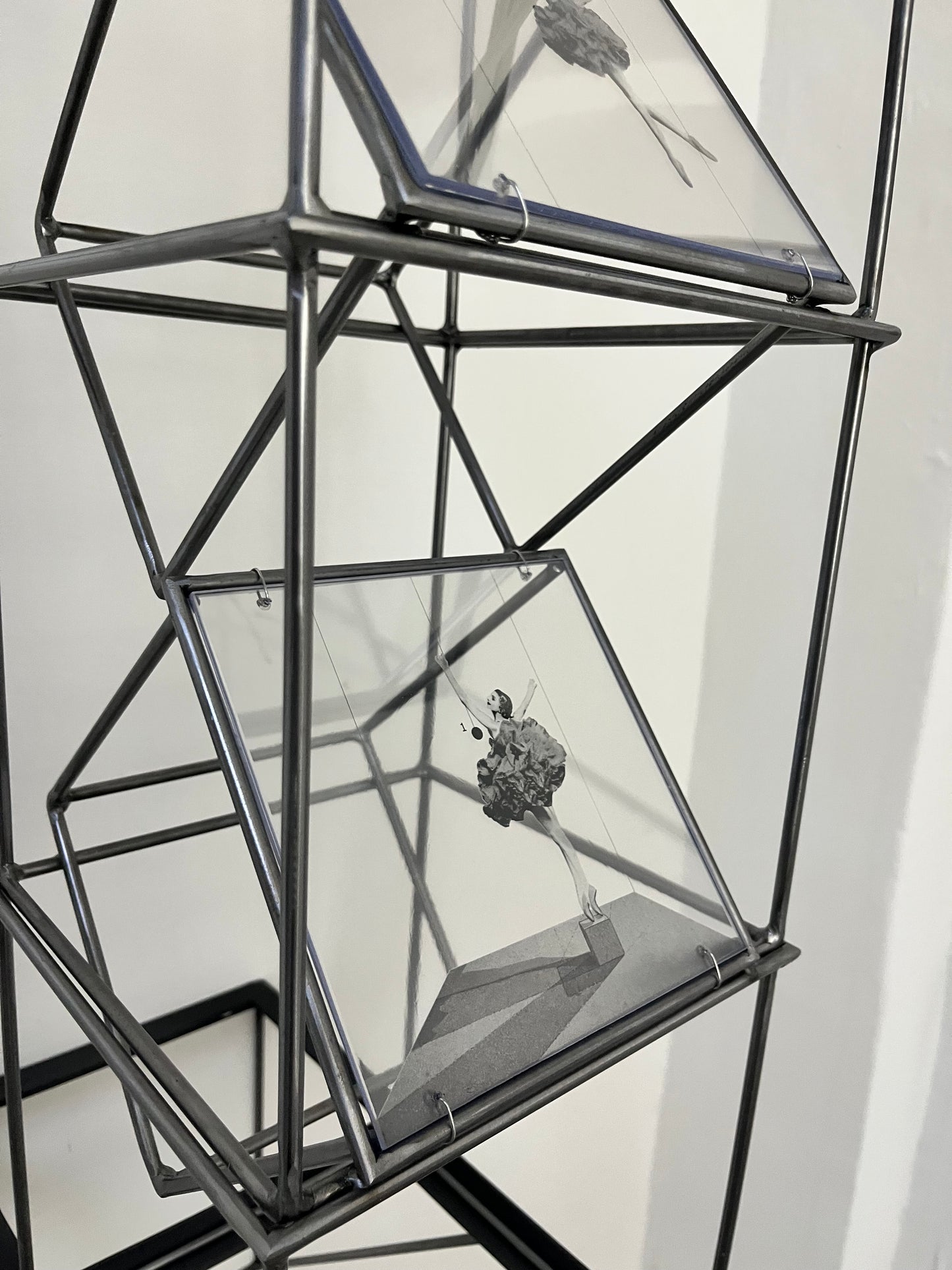 Getting the Point, Ballerina tower, art sculpture handmade from metal