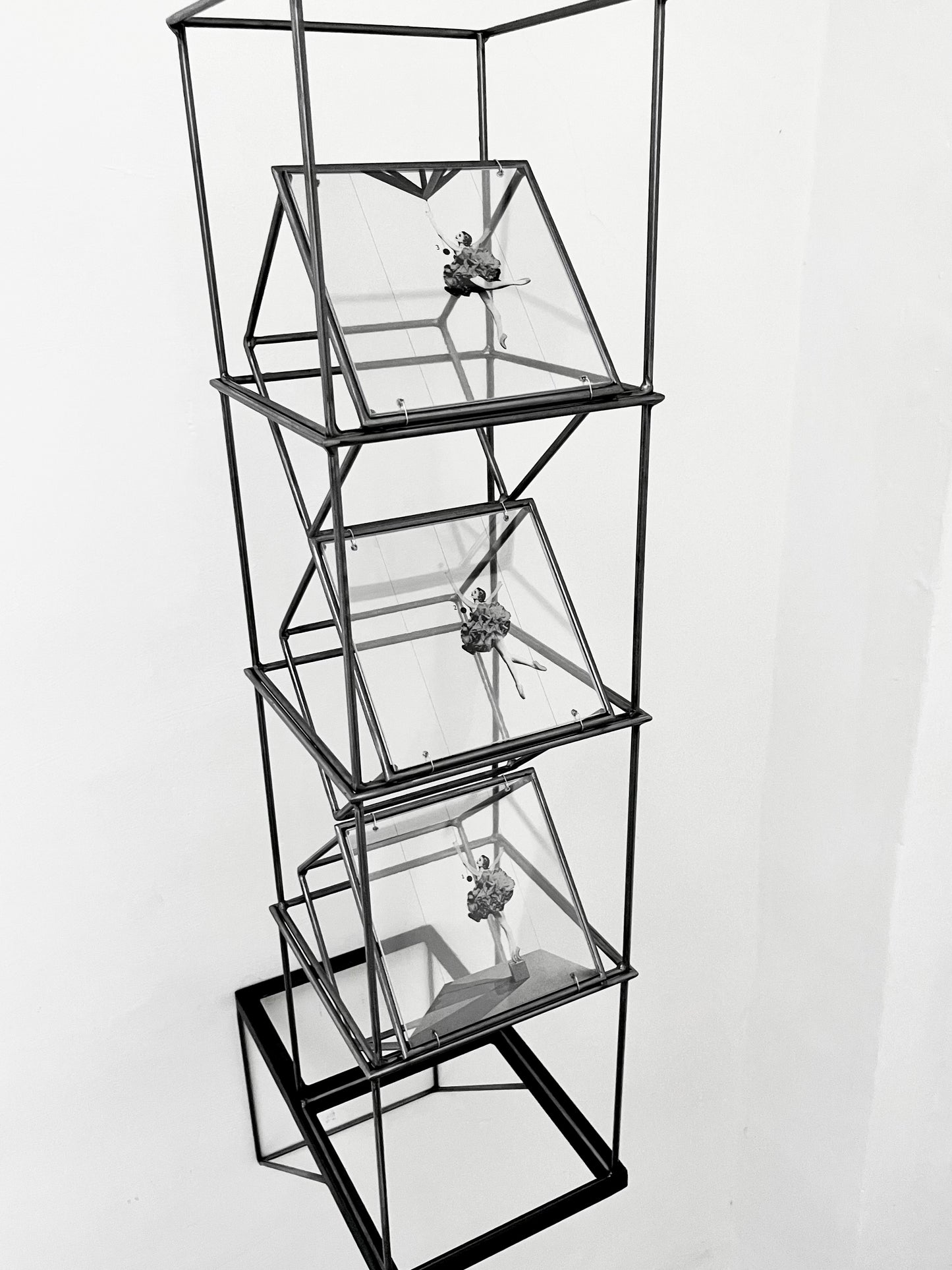 Getting the Point, Ballerina tower, art sculpture handmade from metal