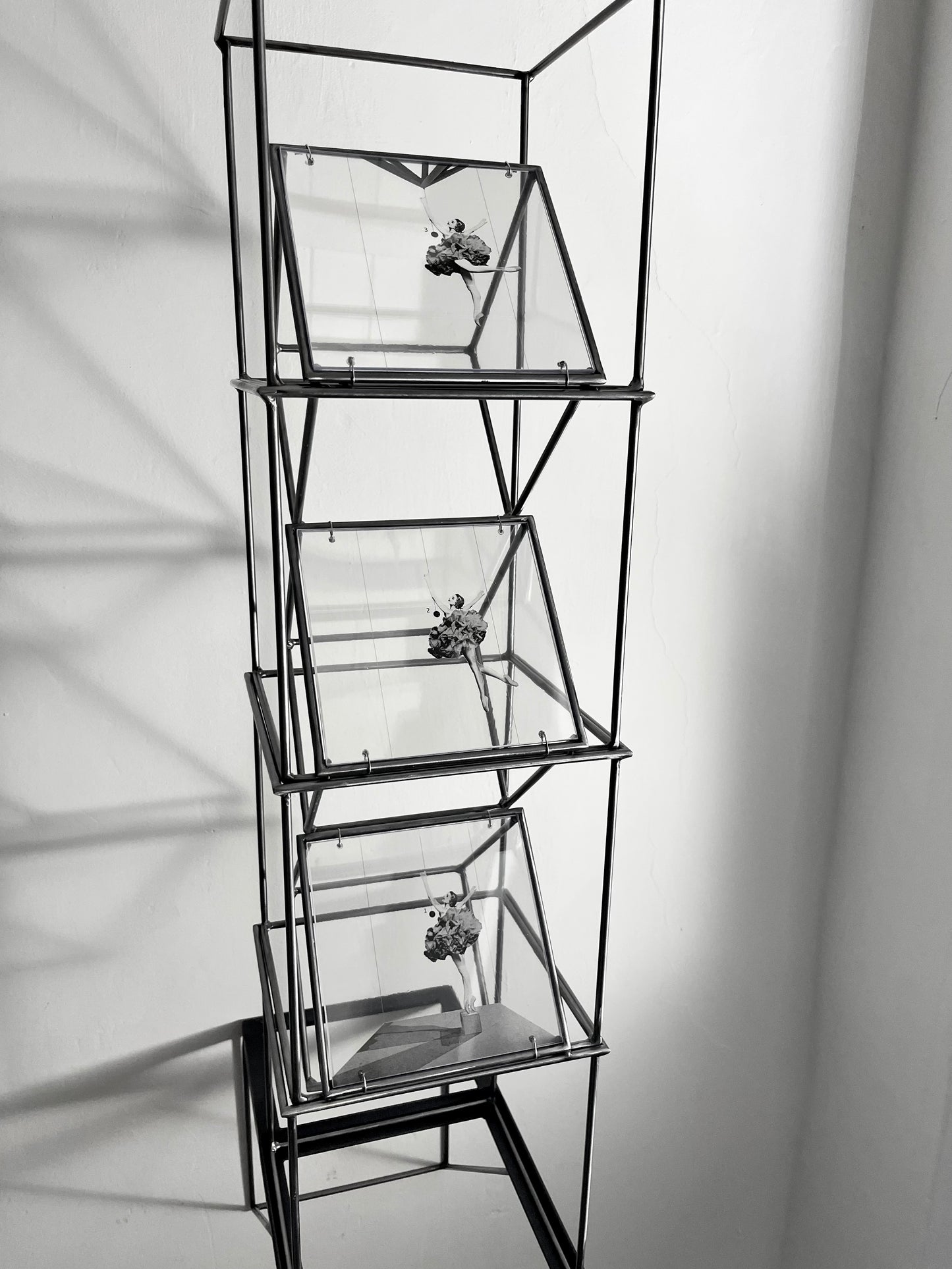 Getting the Point, Ballerina tower, art sculpture handmade from metal