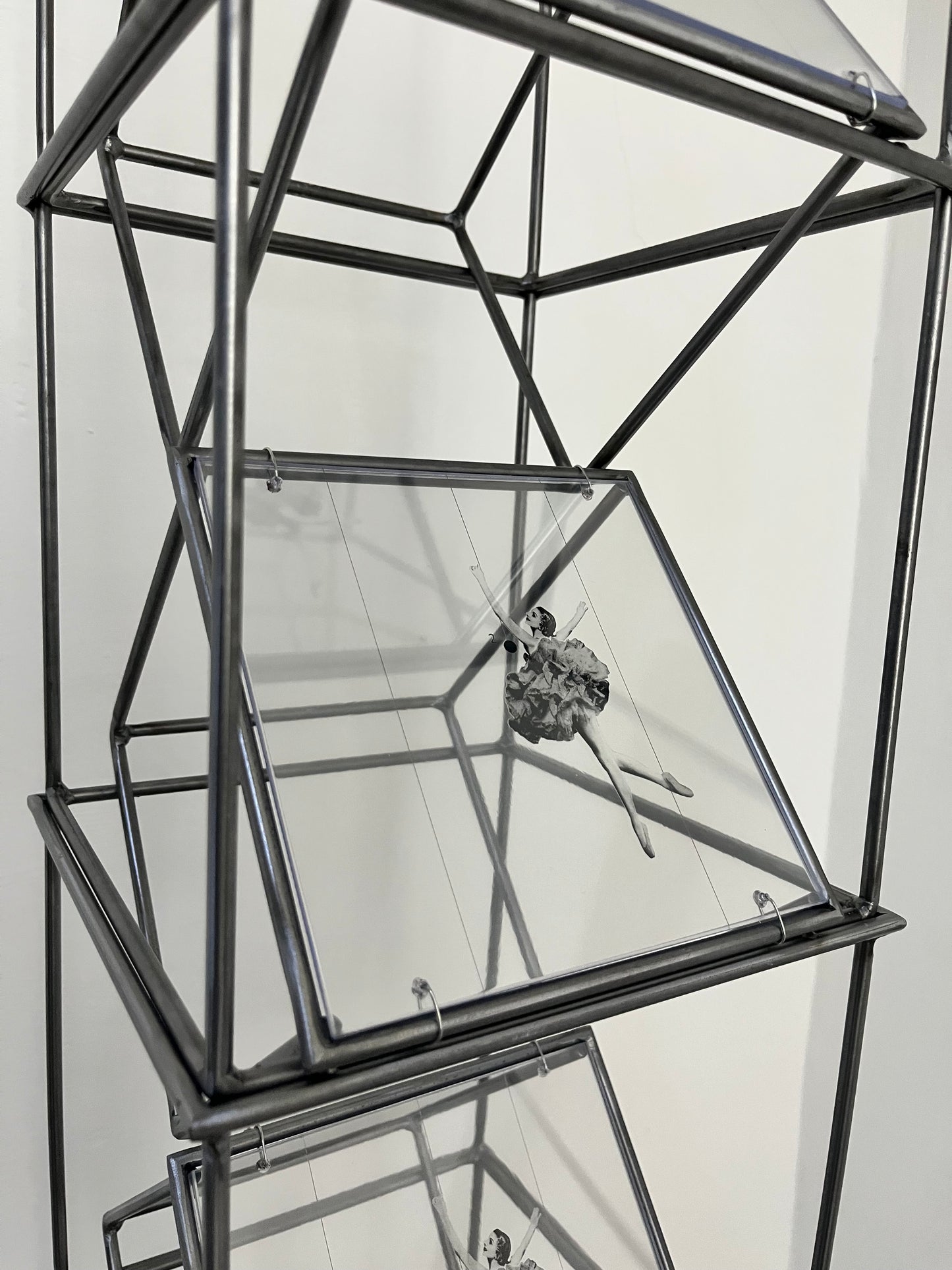 Getting the Point, Ballerina tower, art sculpture handmade from metal