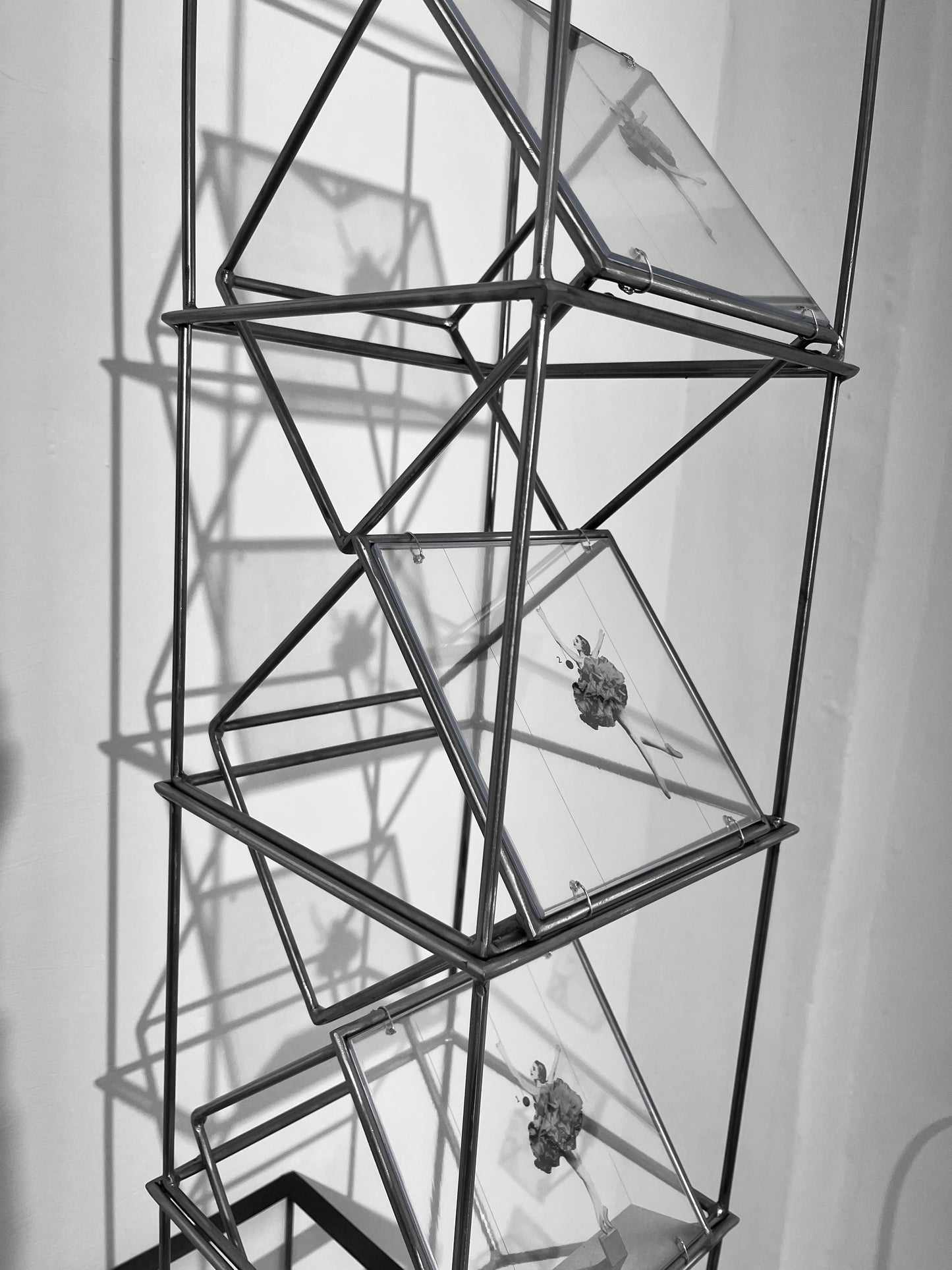 Getting the Point, Ballerina tower, art sculpture handmade from metal