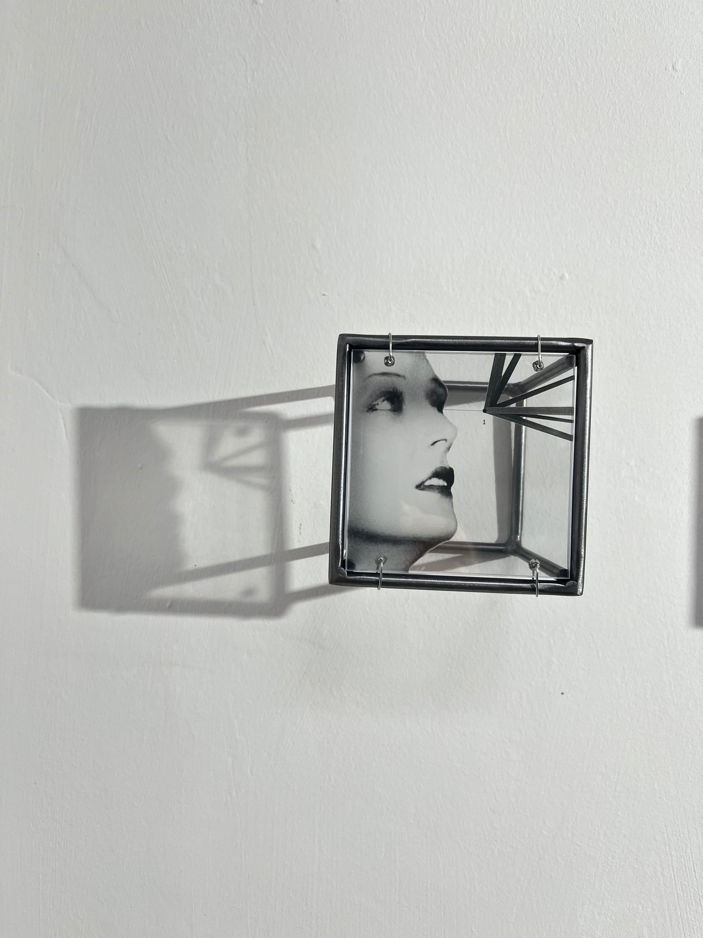 Keeping in Line, metal sculpture triptych, original design by artandshadow, Constructivism style