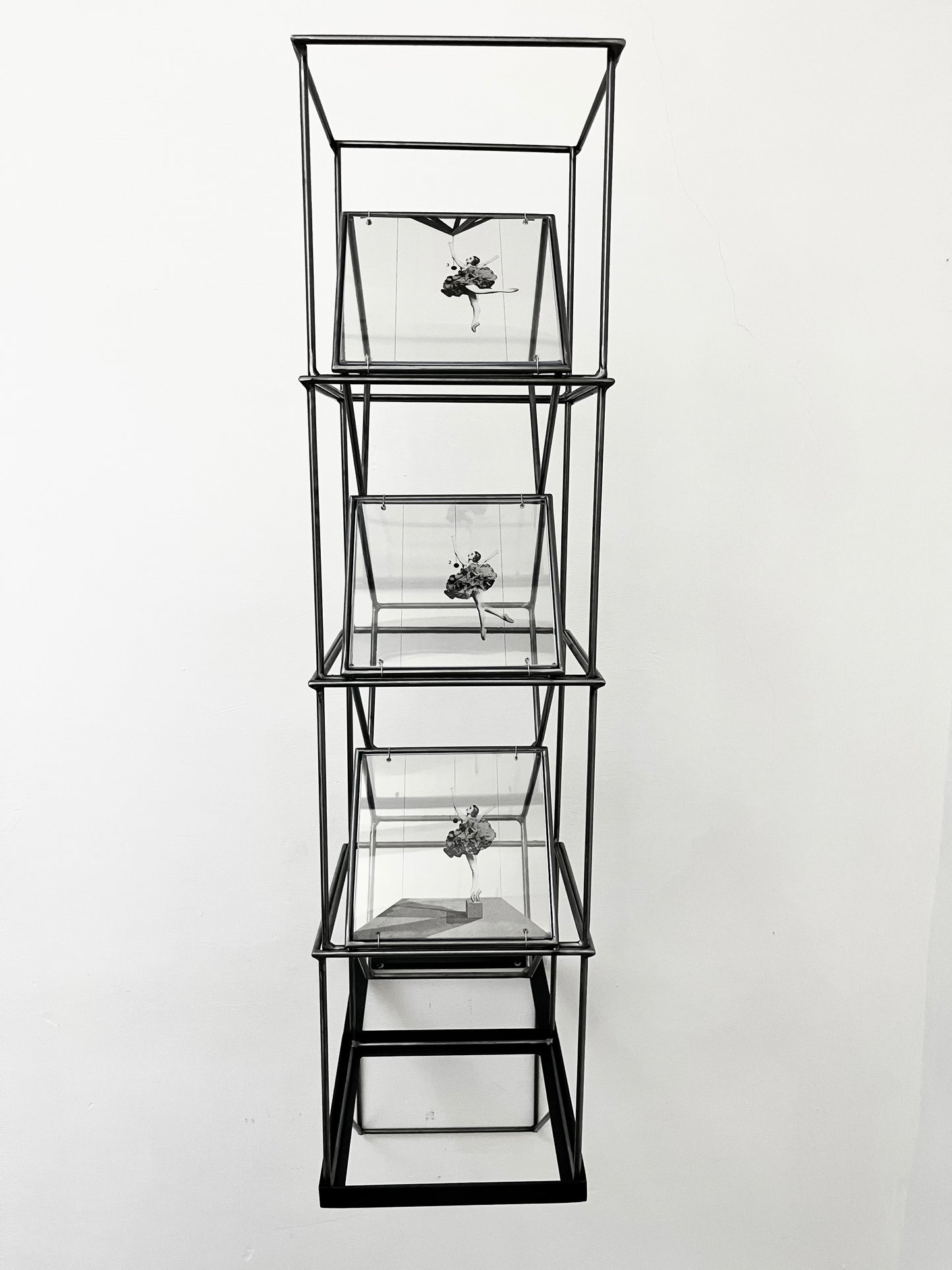 Getting the Point, Ballerina tower, art sculpture handmade from metal