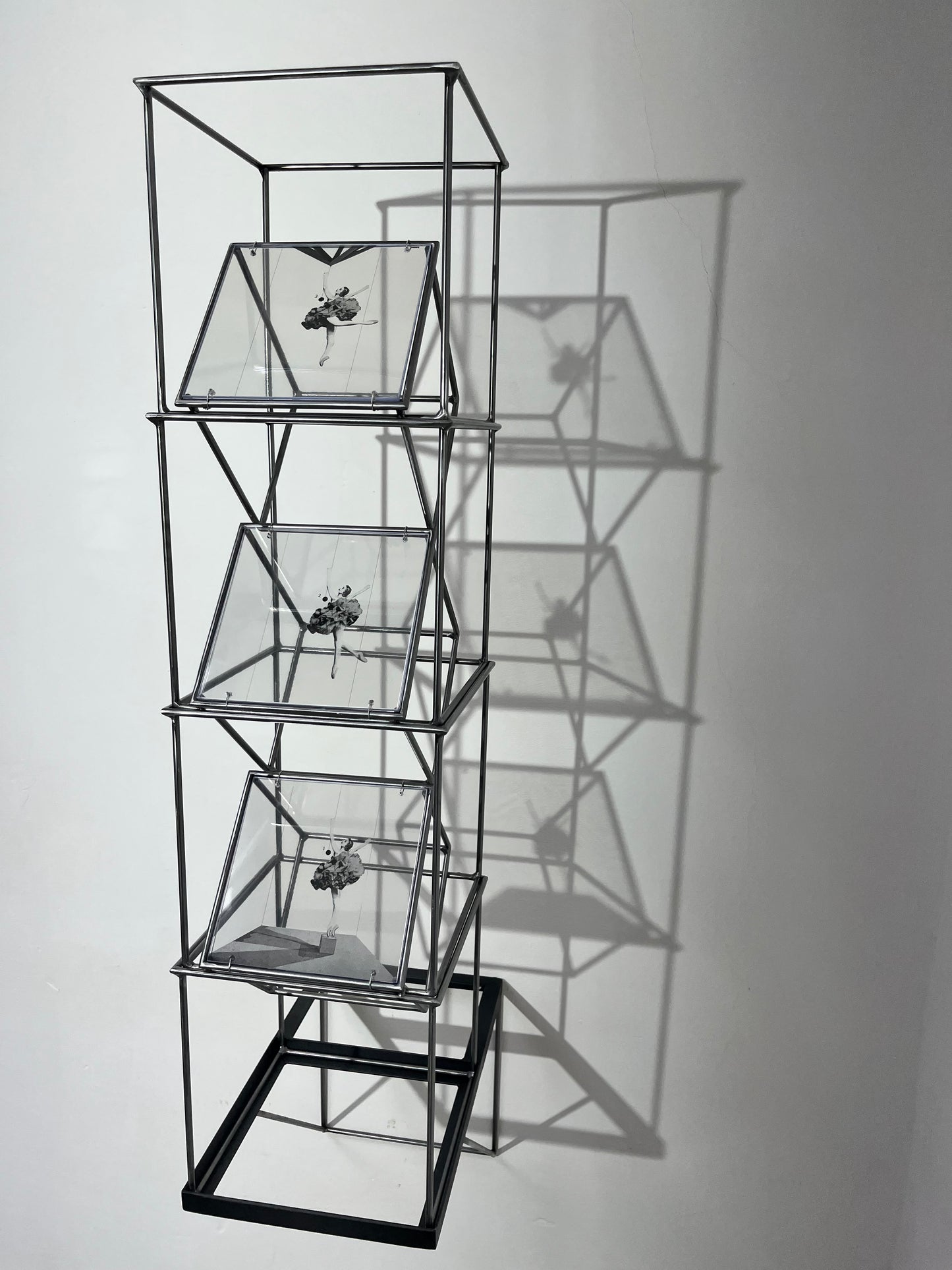 Getting the Point, Ballerina tower, art sculpture handmade from metal
