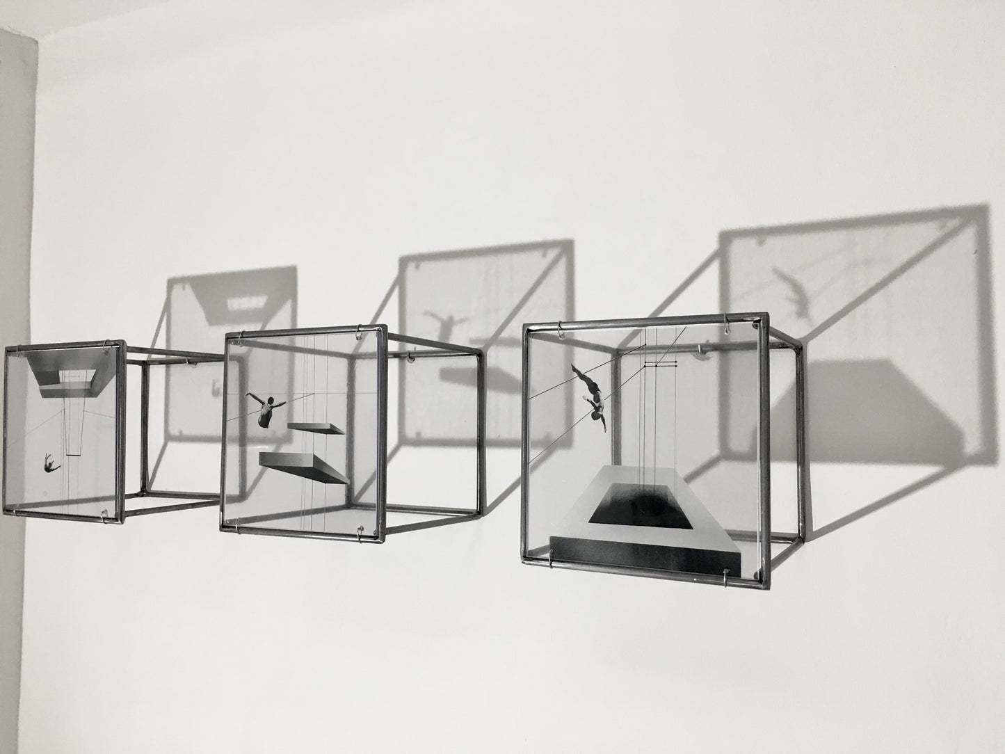 Perfect Recovery triptych, metal wall sculpture