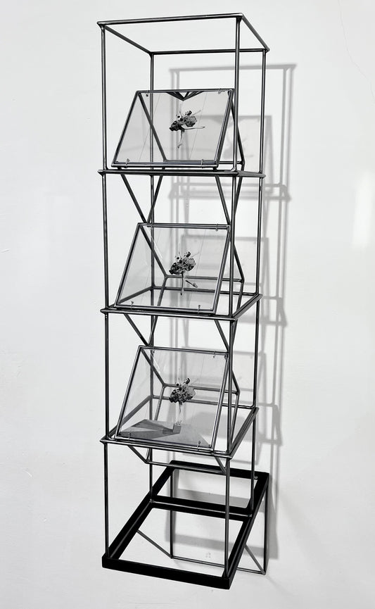 Getting the Point, Ballerina tower, art sculpture handmade from metal