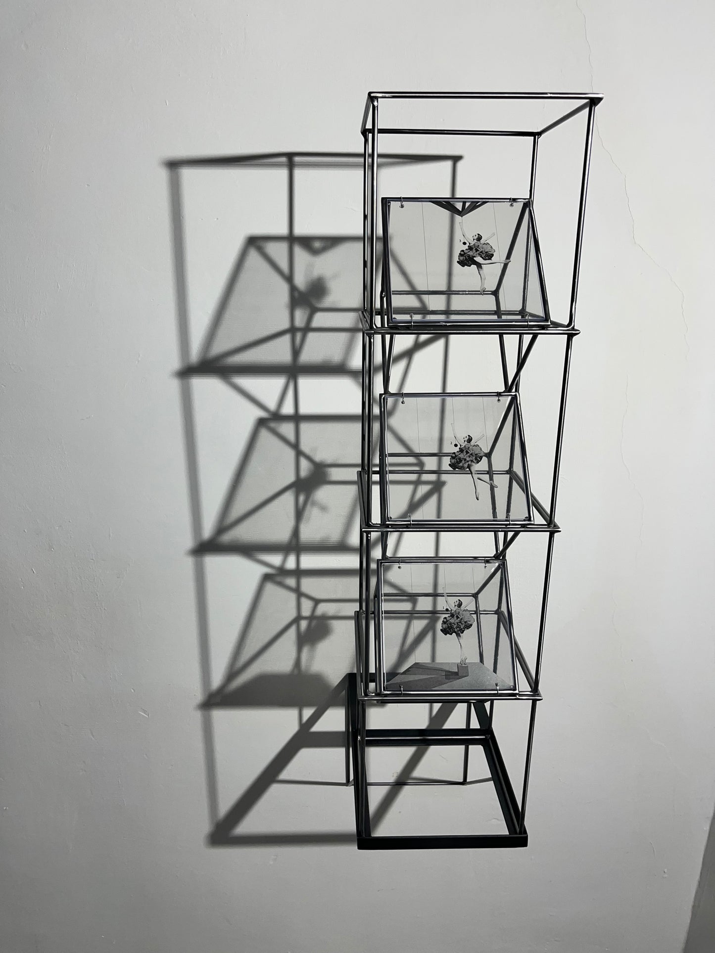 Getting the Point, Ballerina tower, art sculpture handmade from metal