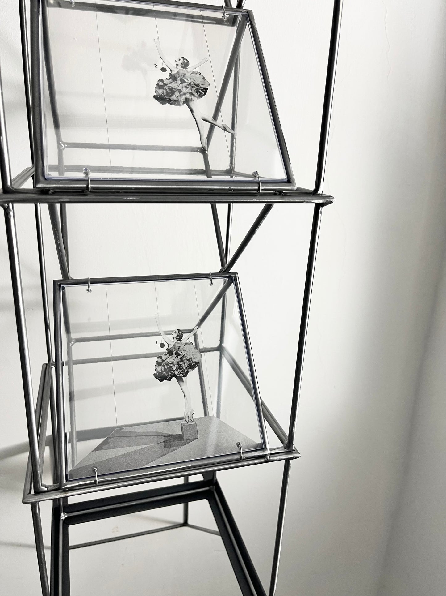 Getting the Point, Ballerina tower, art sculpture handmade from metal