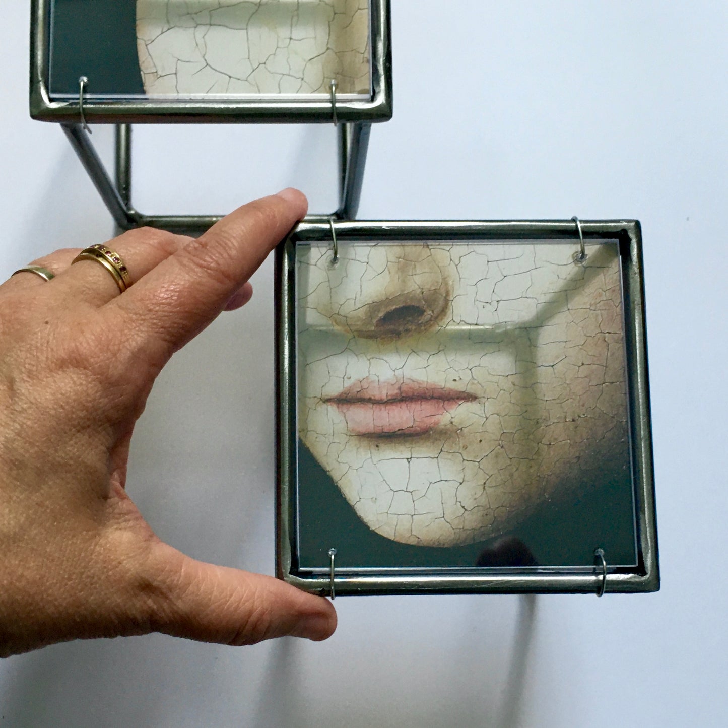 Face Wall Decor - set of two - right eye and lips