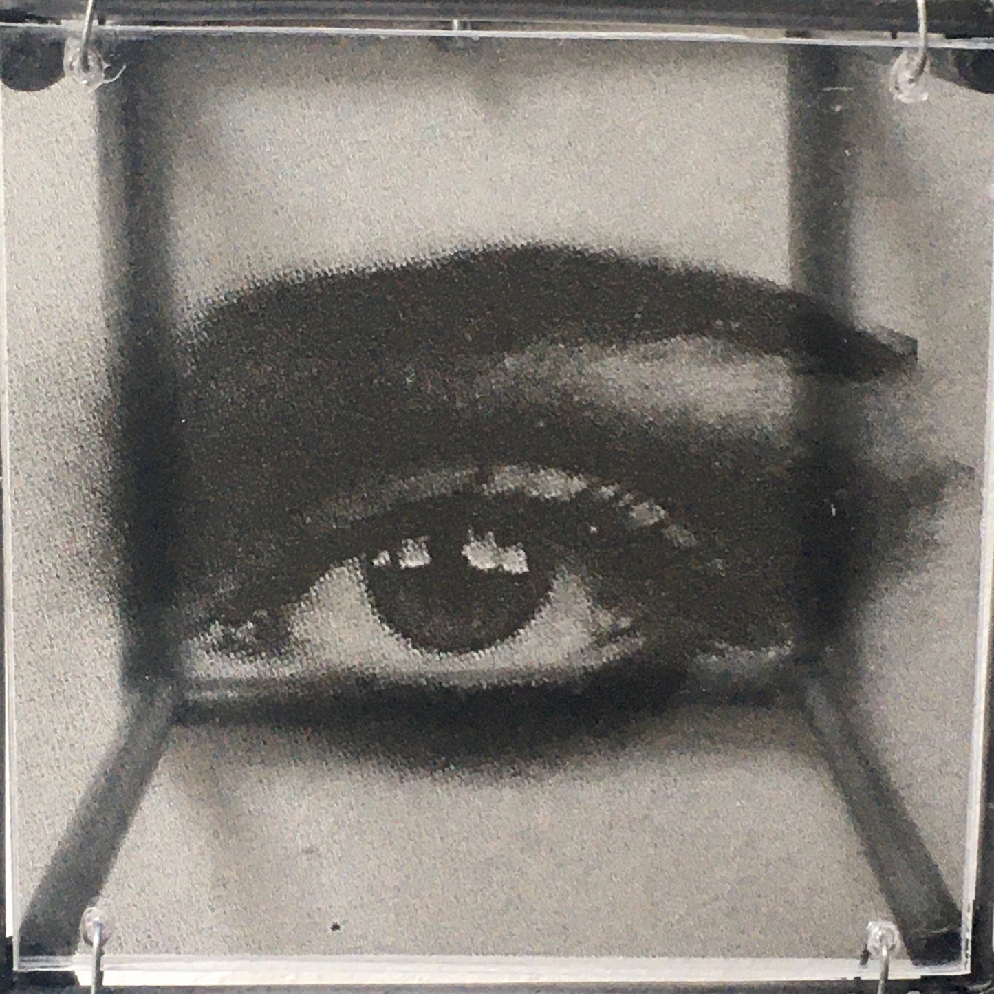 Eye, wall art sculpture, metal, art print and plexiglass, Mixed media art object. Ideal gift for a couple. - artandshadow