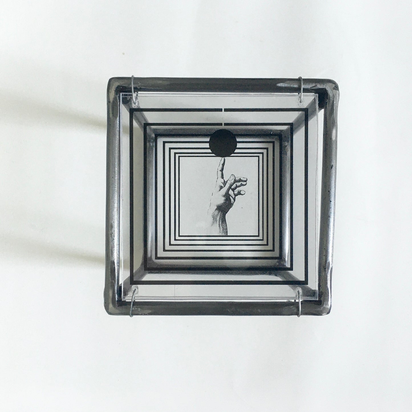 Op art wall decor, metal, plexiglass, sculpture. Home office art decor gift. - artandshadow