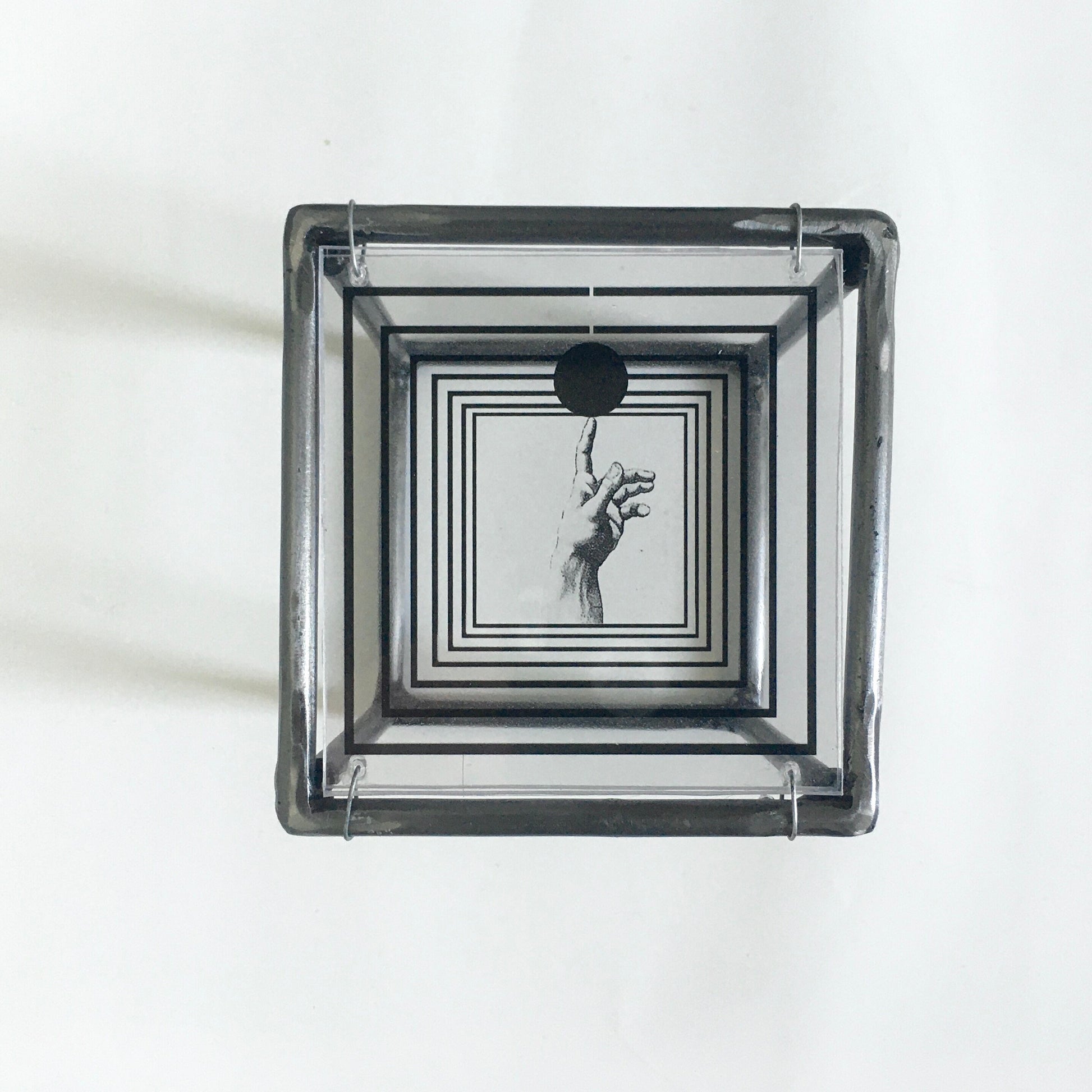 Op art wall decor, metal, plexiglass, sculpture. Home office art decor gift. - artandshadow