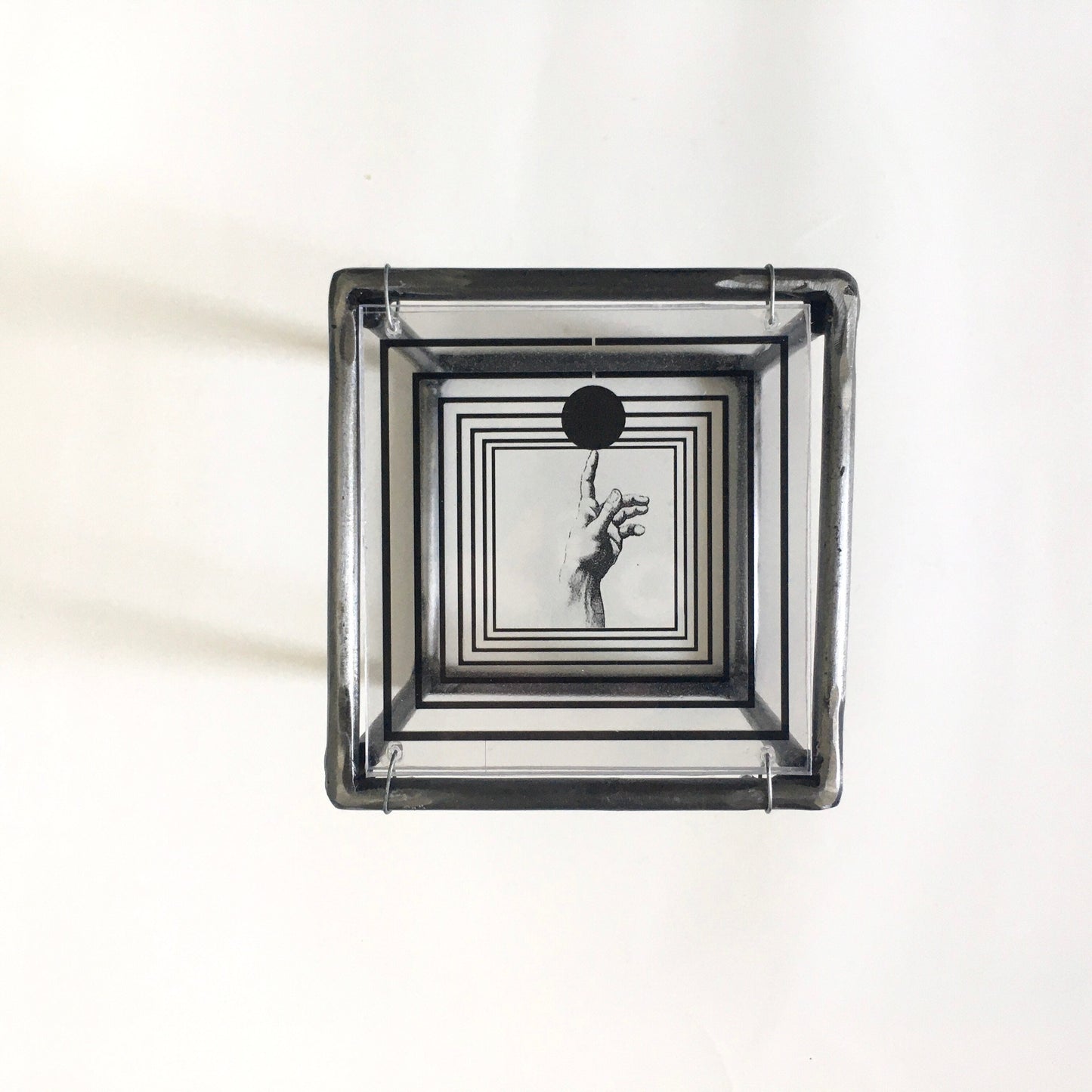 Op art wall decor, metal, plexiglass, sculpture. Home office art decor gift. - artandshadow