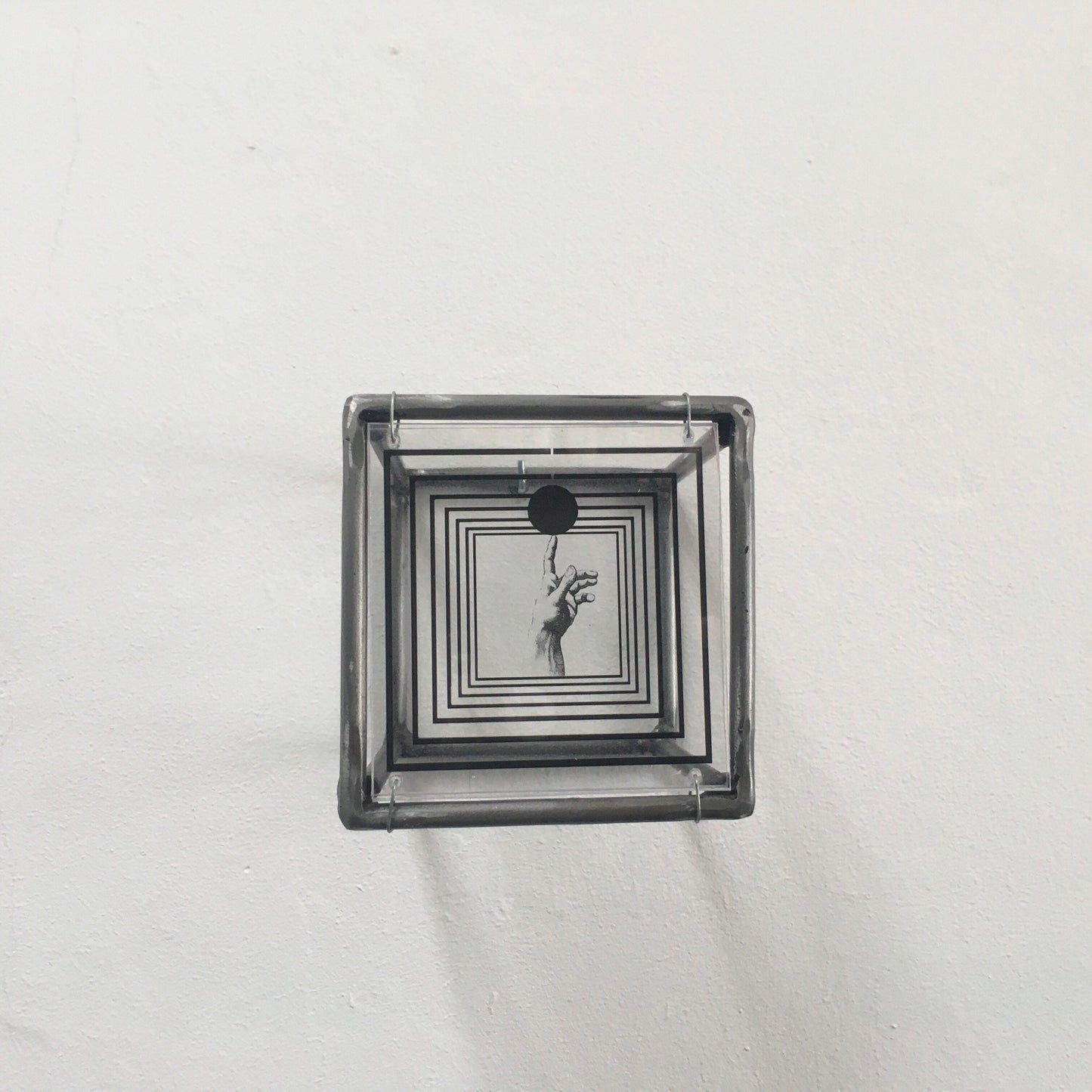 Op art wall decor, metal, plexiglass, sculpture. Home office art decor gift. - artandshadow