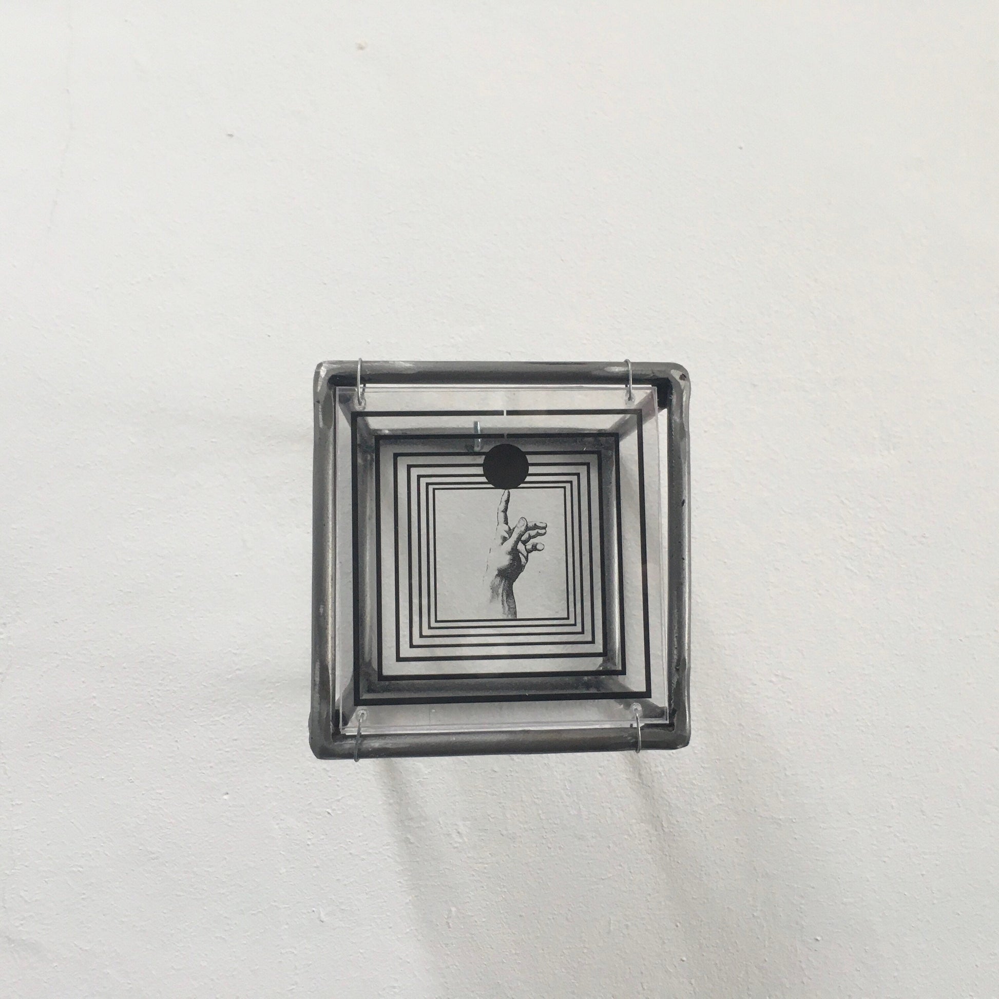Op art wall decor, metal, plexiglass, sculpture. Home office art decor gift. - artandshadow