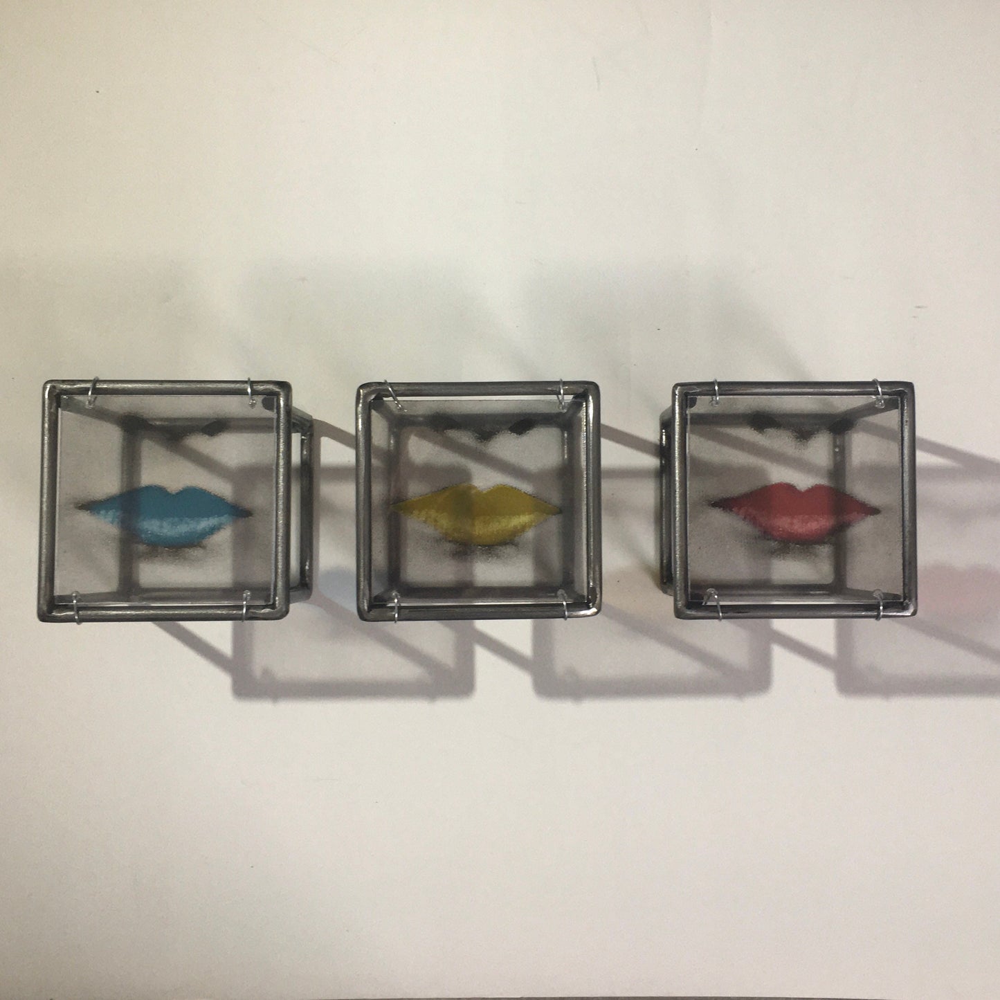 Pop art, lip design, art and shadow, metal wall sculpture. Contemporary home, office gift. - artandshadow