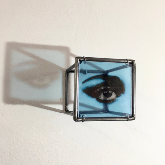 Pop art Eye, metal wall sculpture. Steel home, shadow art, original gift. - artandshadow
