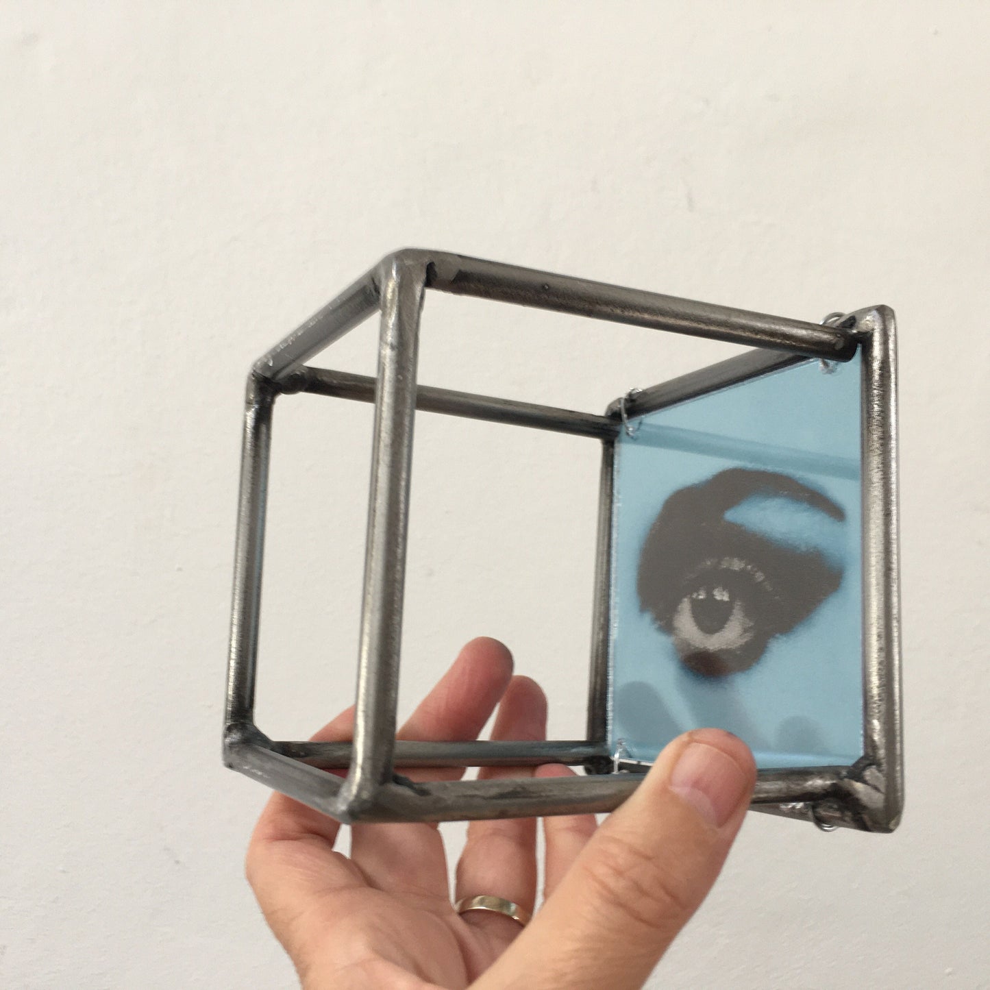 Pop art Eye, metal wall sculpture. Steel home, shadow art, original gift. - artandshadow