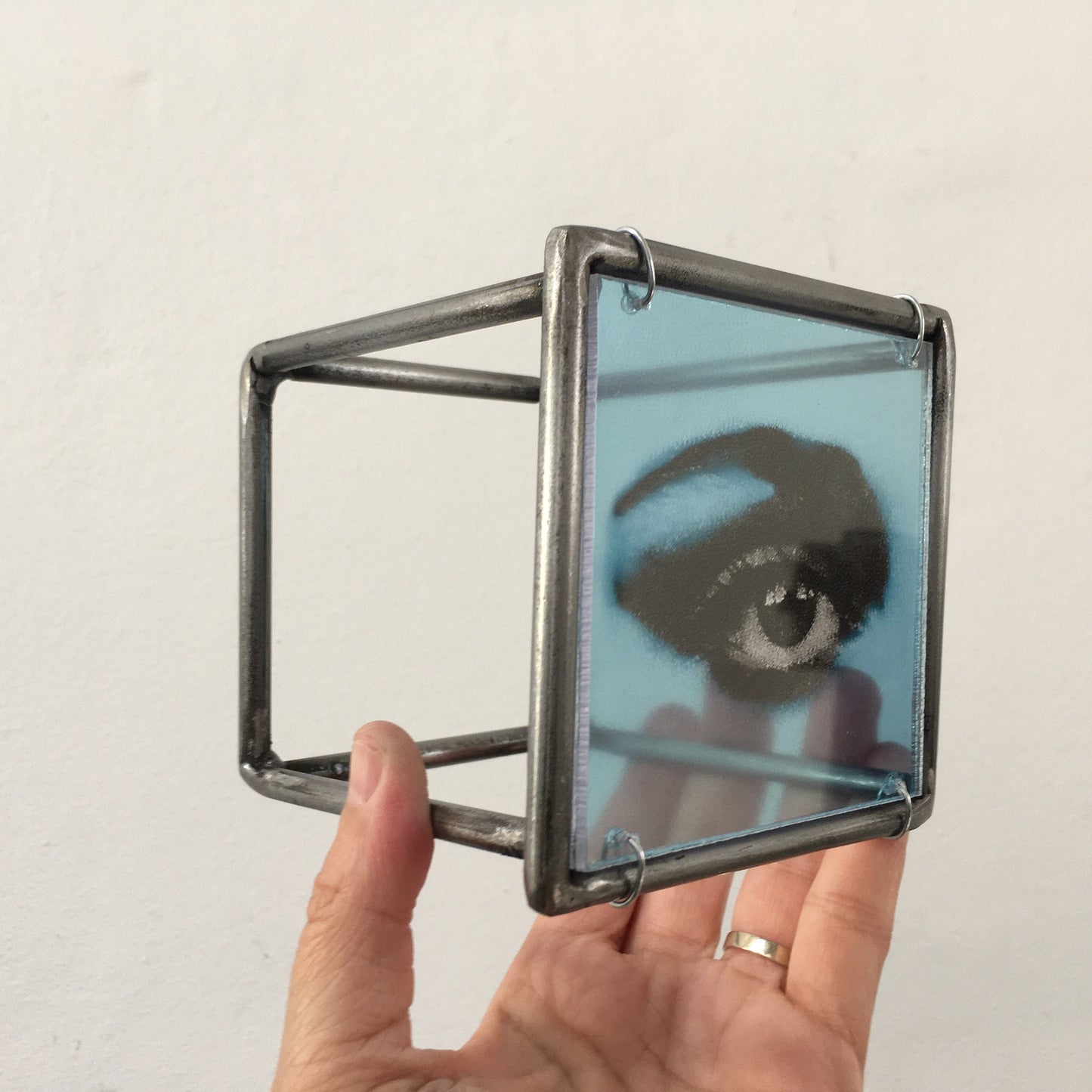 Pop art Eye, metal wall sculpture. Steel home, shadow art, original gift. - artandshadow