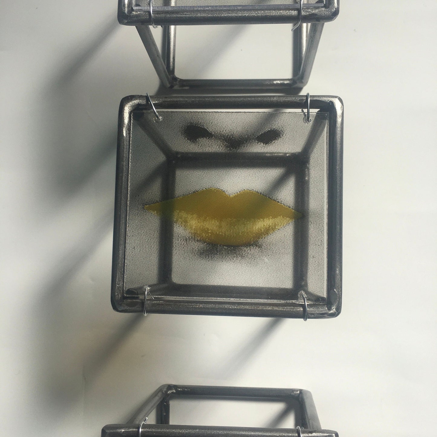 Pop art, lip design, art and shadow, metal wall sculpture. Contemporary home, office gift. - artandshadow