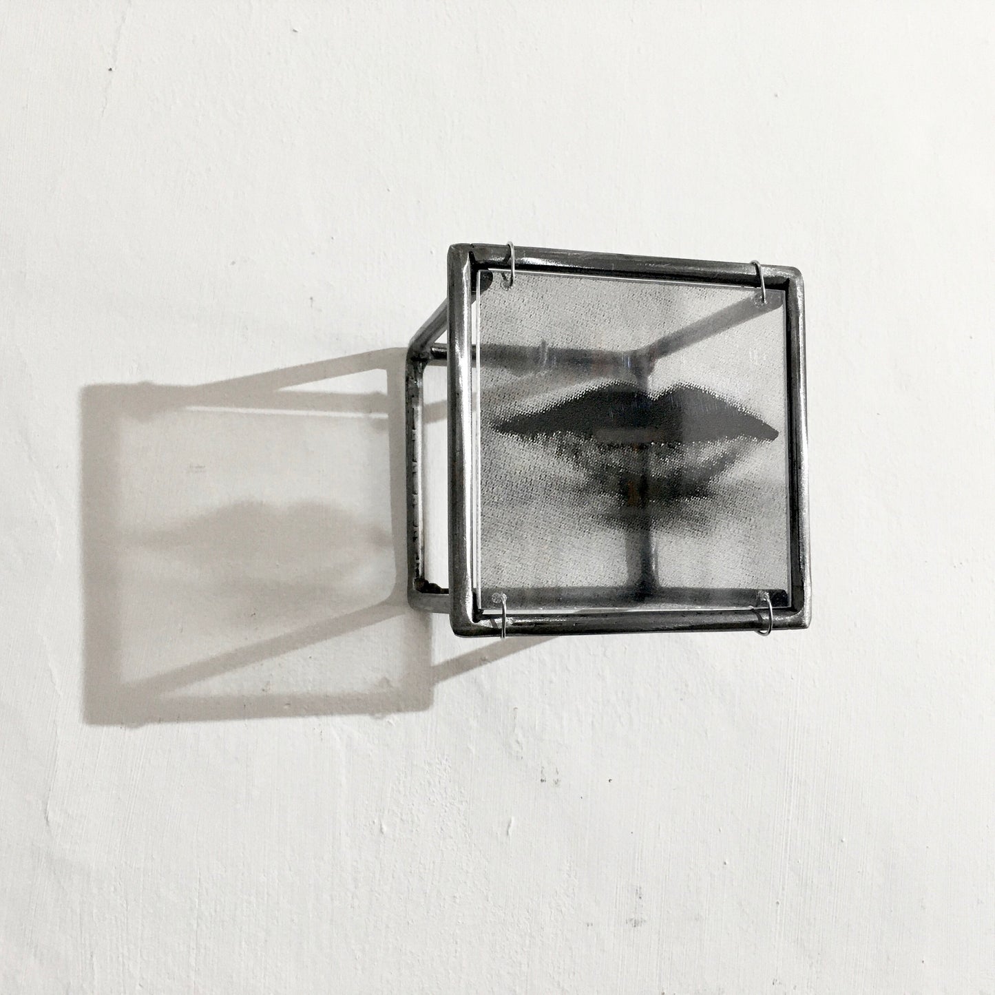 Cubic metal wall sculpture. Lips, clear elaborated print. Uncommon gift. - artandshadow