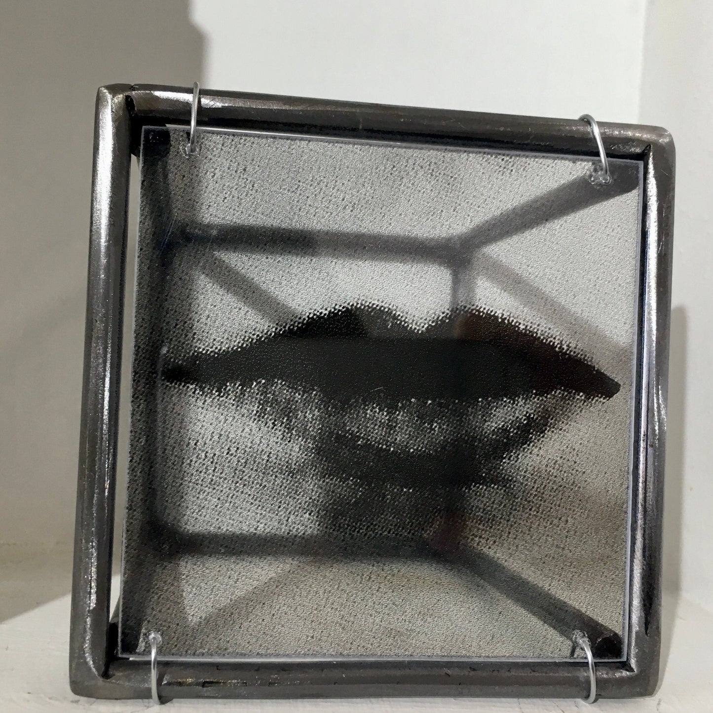 Cubic metal wall sculpture. Lips, clear elaborated print. Uncommon gift. - artandshadow
