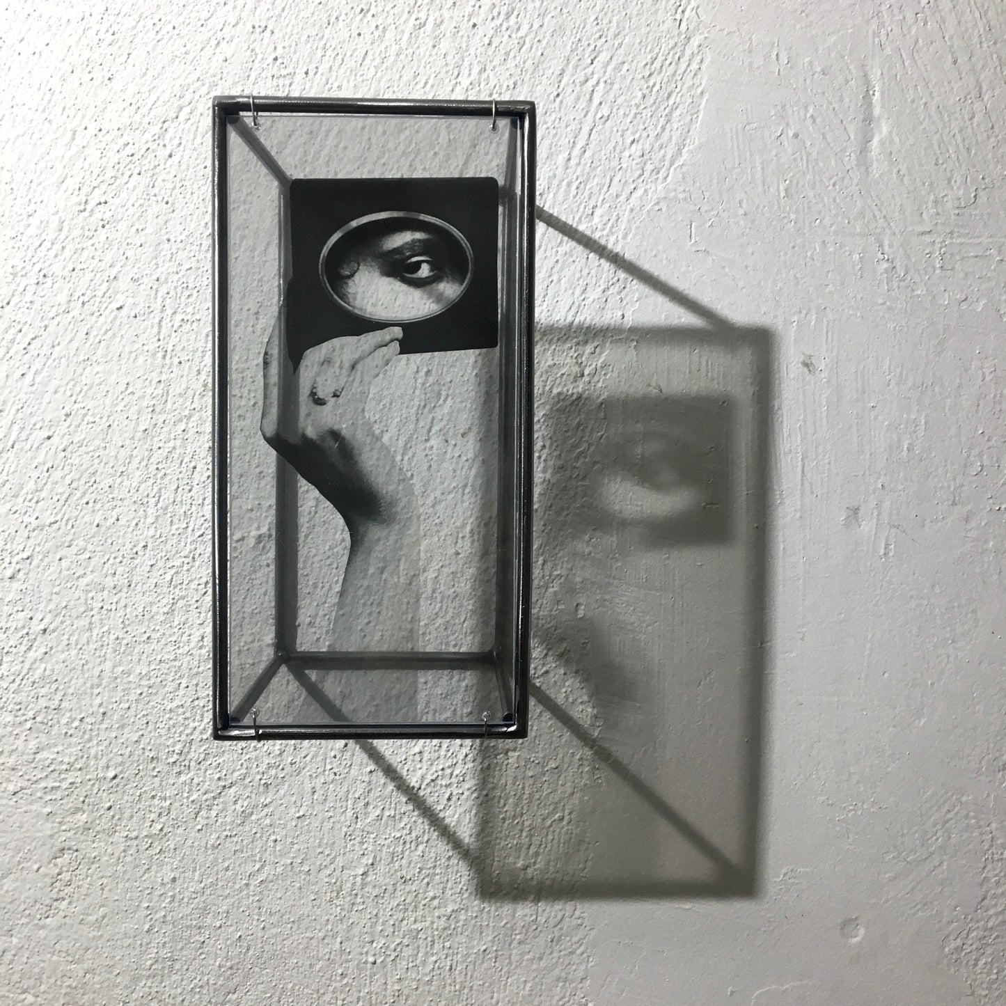 Surreal collage style interior art