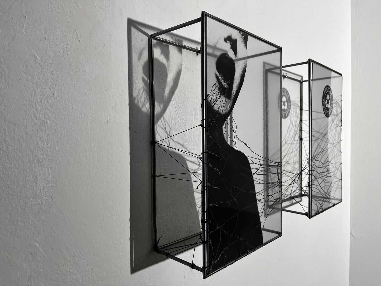 Reduce Reuse Recycling Words, metal wall art sculpture, light and shadow artwork