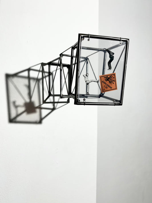 Numbered Limited Edition Wall Sculpture Social Explosion Sign: Limited Edition Light and Shadow Sculpture Artandshadow