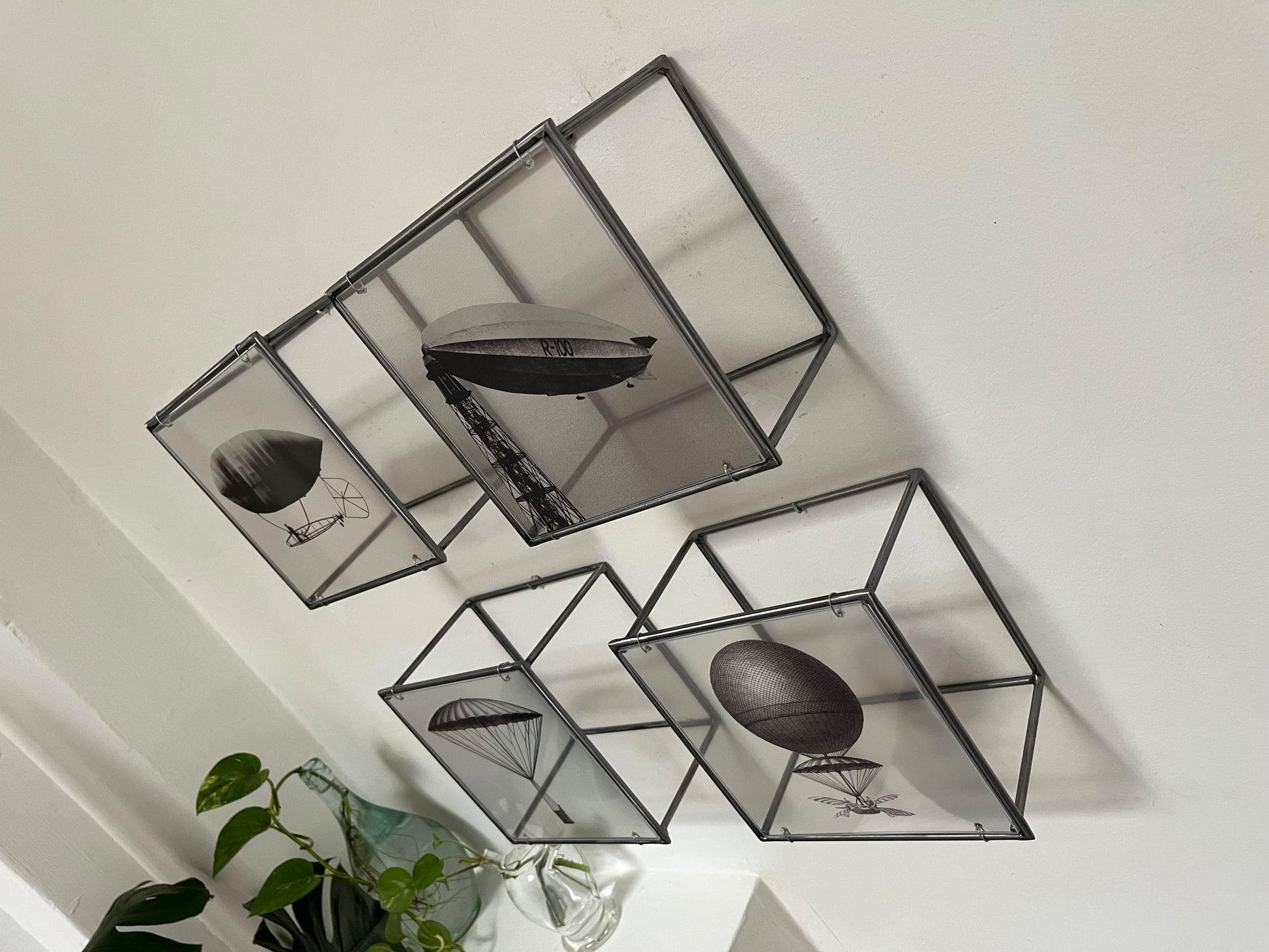 Modern Interior Metal Wall Art Sculpture Aviation Metal Wall Sculpture Set – Handmade Industrial Art by ArtandShadow Artandshadow