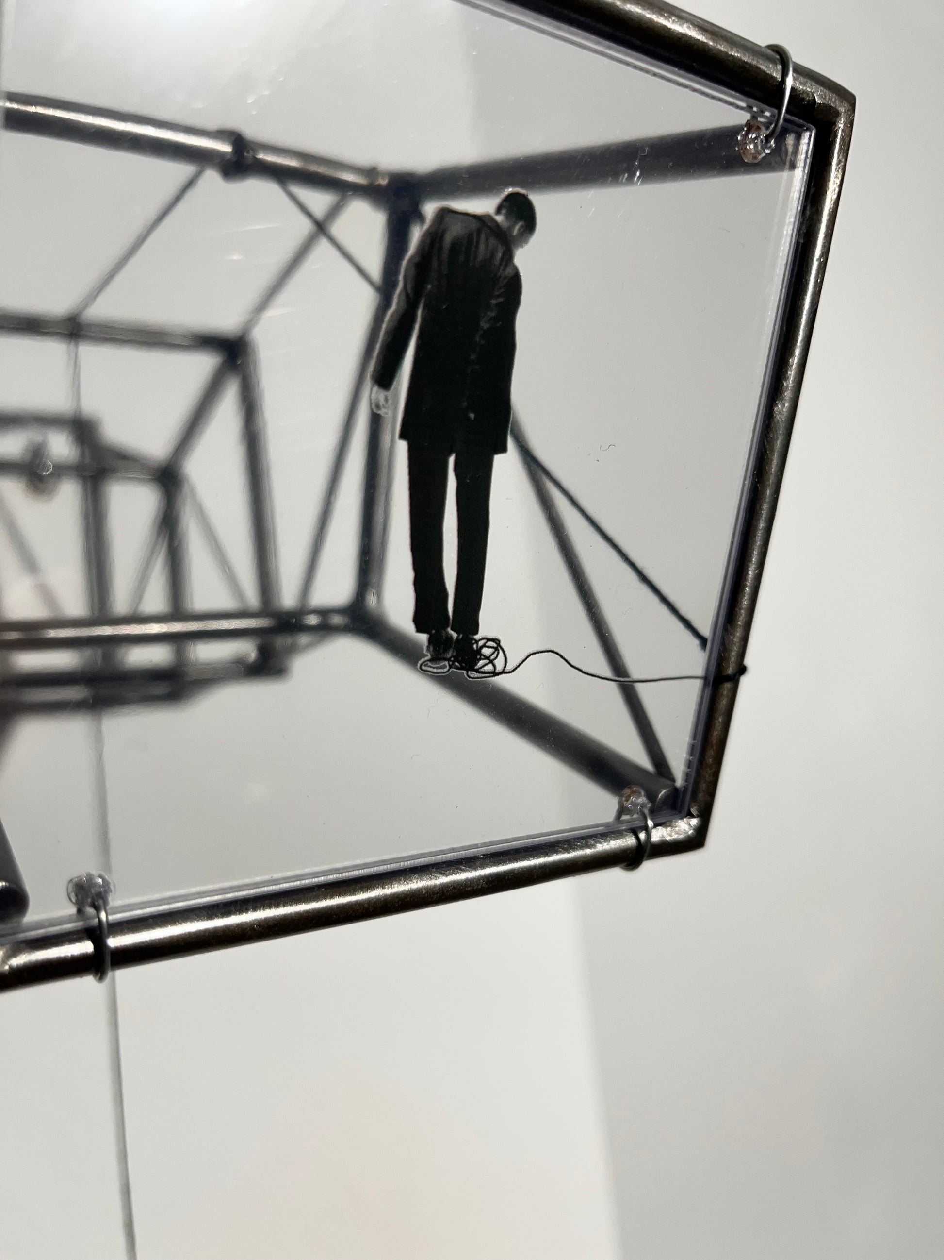 Numbered Limited Edition Wall Sculpture Hanging by a Thread: Limited Edition Kinetic Shadow Sculpture Artandshadow