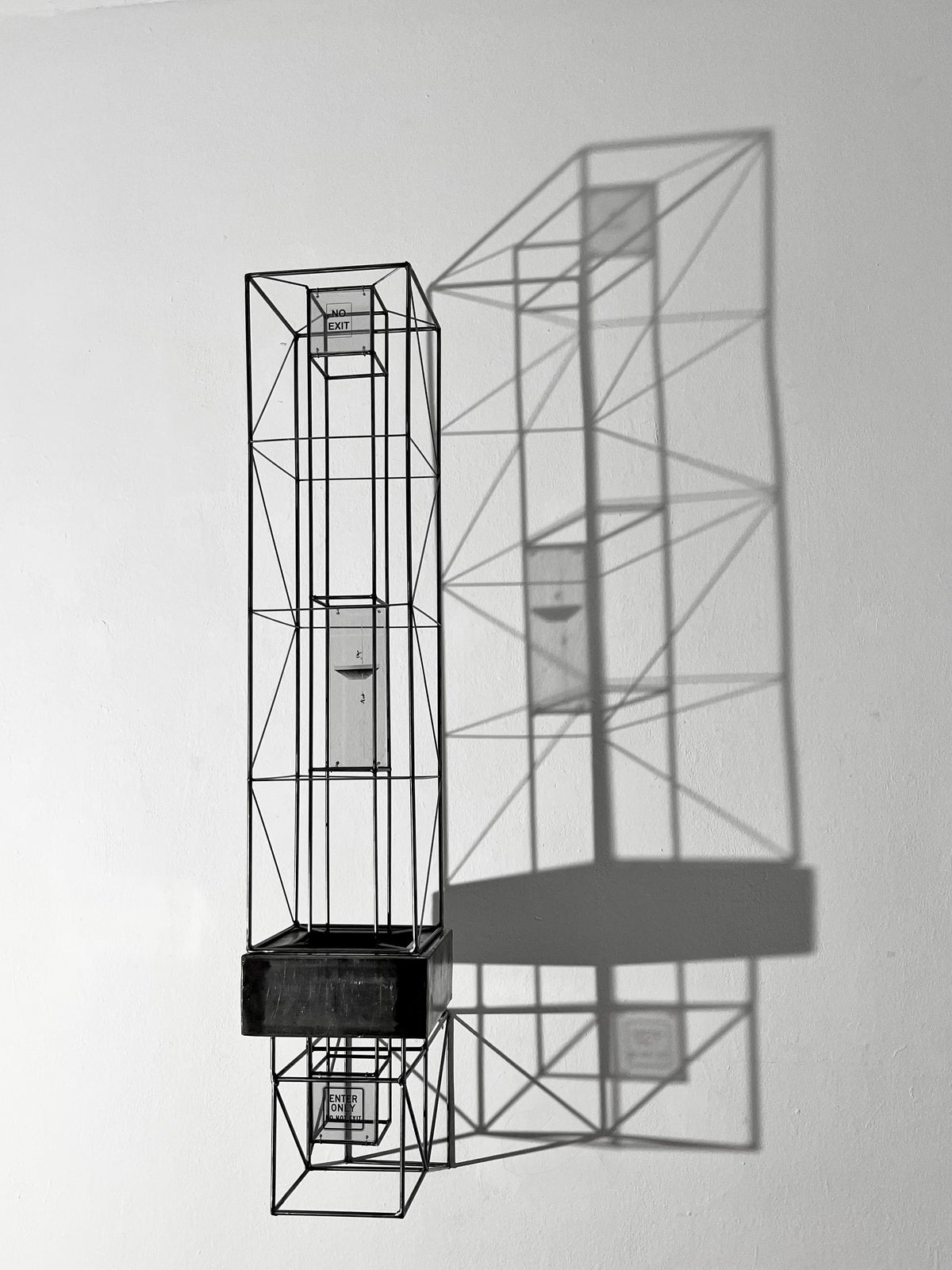 Original Fine Art Sculpture No Exit: A Unique 1-of-1 Architectural Shadow Narrative FURST_ORI