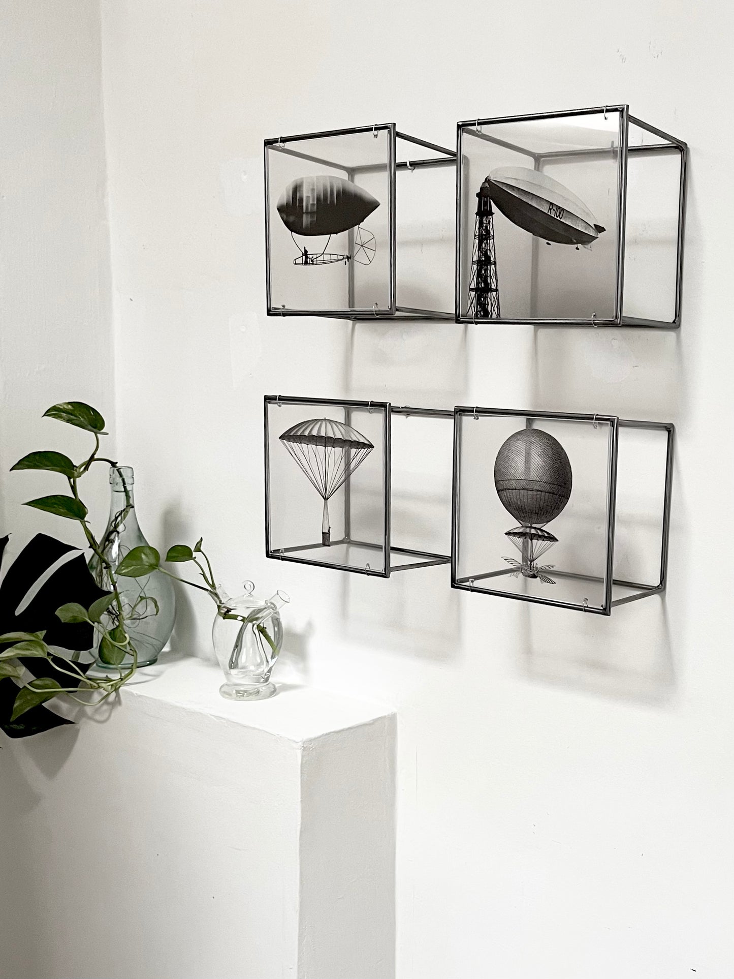 Modern Interior Metal Wall Art Sculpture Aviation Metal Wall Sculpture Set – Handmade Industrial Art by ArtandShadow Artandshadow