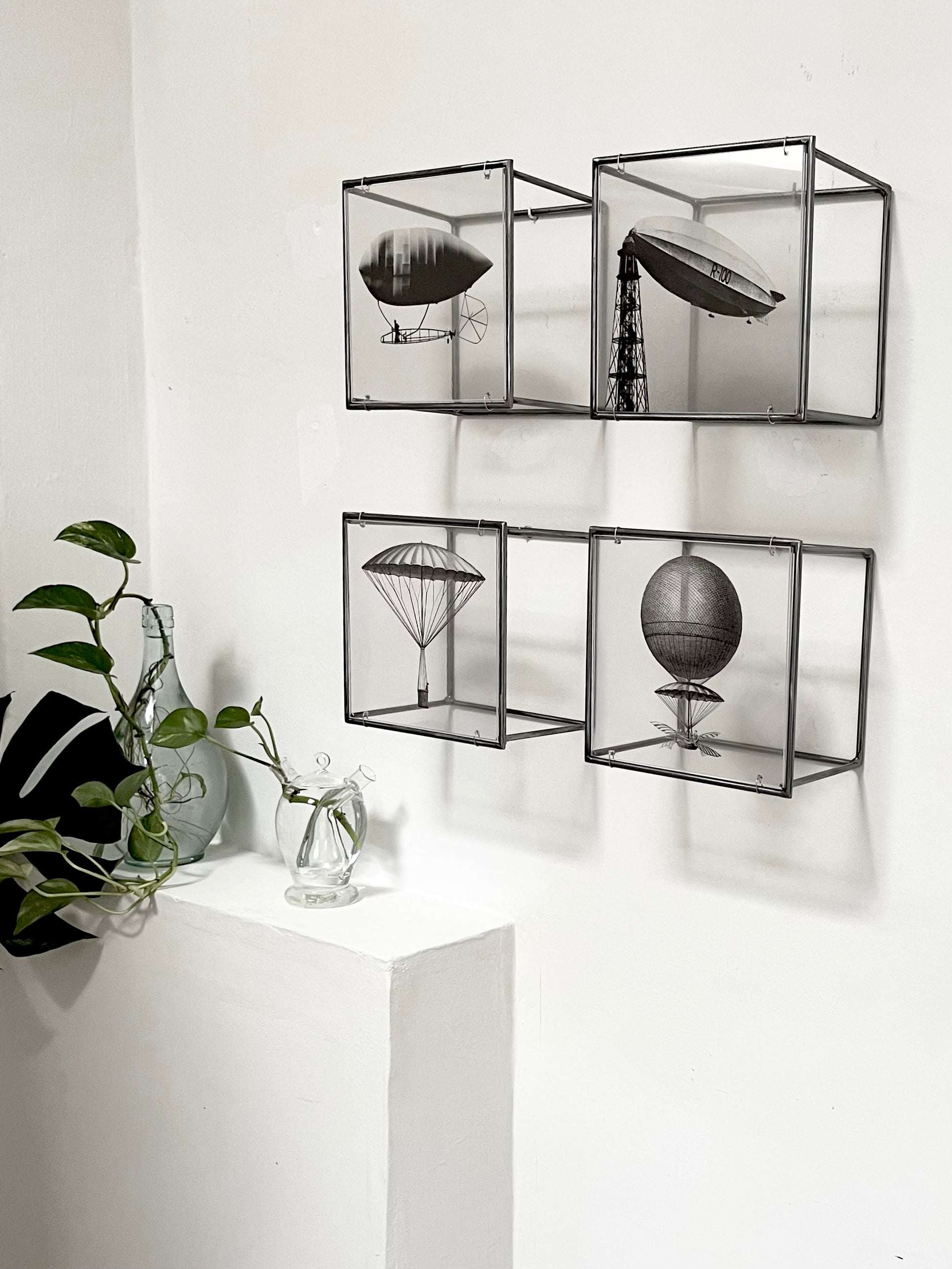 Modern Interior Metal Wall Art Sculpture Aviation Metal Wall Sculpture Set – Handmade Industrial Art by ArtandShadow Artandshadow