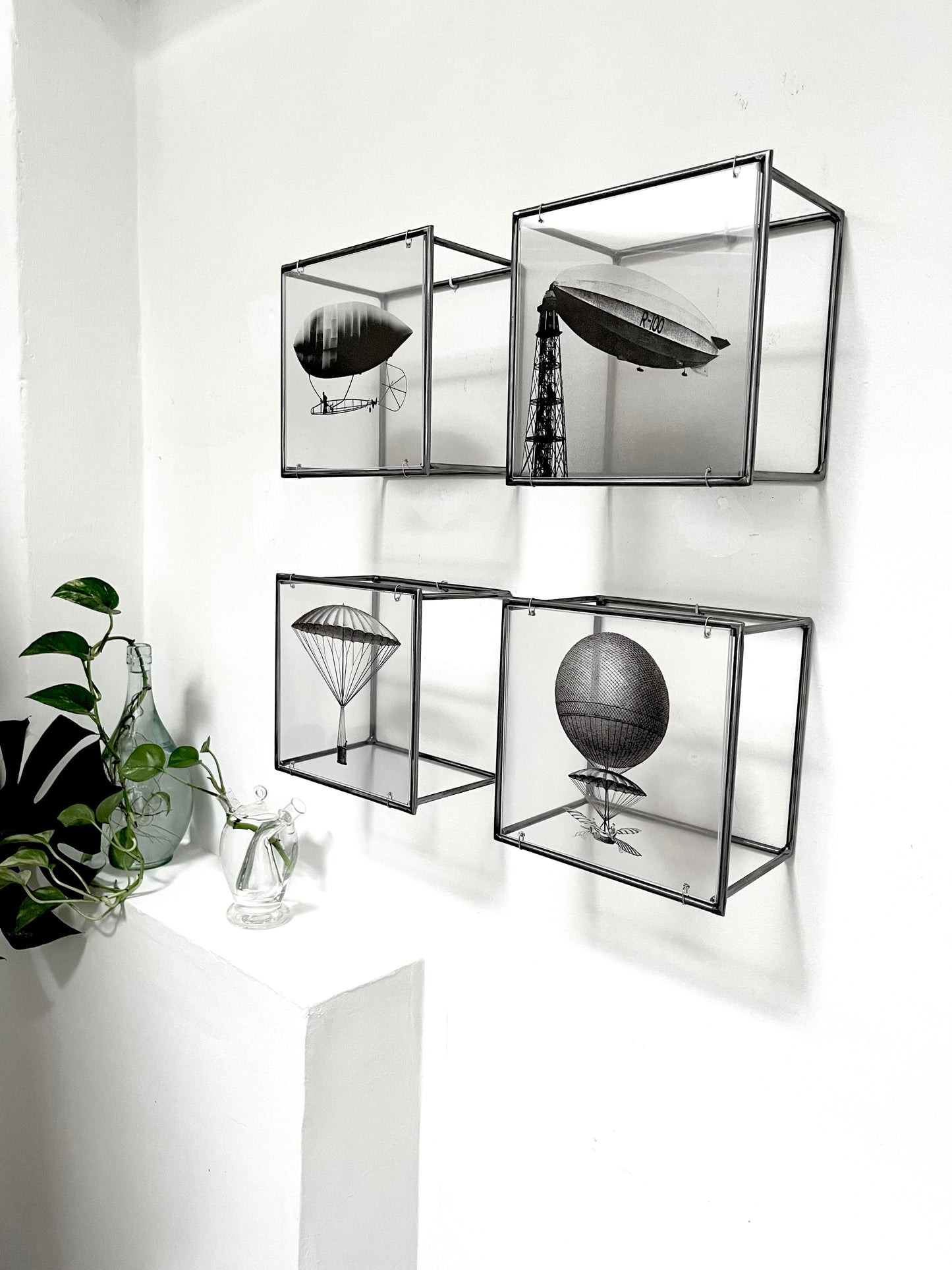 Modern Interior Metal Wall Art Sculpture Aviation Metal Wall Sculpture Set – Handmade Industrial Art by ArtandShadow Artandshadow