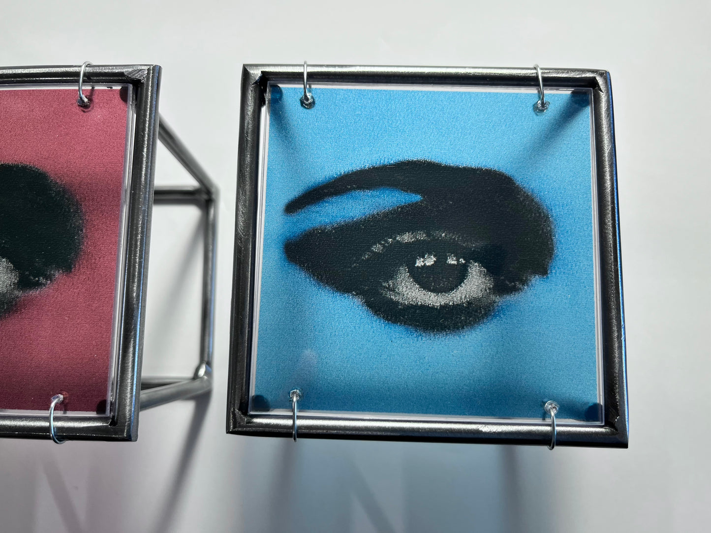 Modern Interior Metal Wall Art Sculpture Pop Art Lips Triptych — Three Colours, One Iconic Kiss Artandshadow