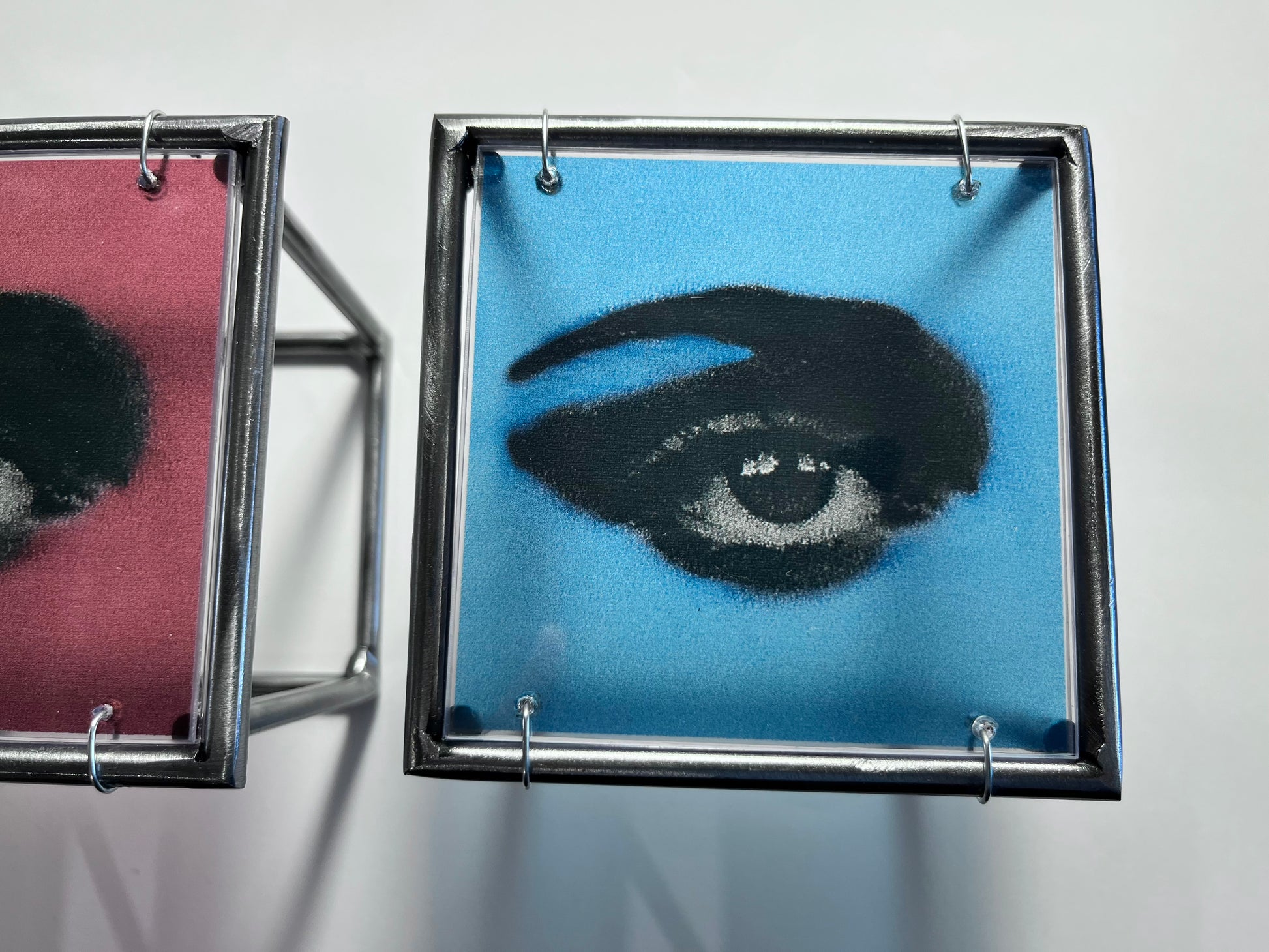 Modern Interior Metal Wall Art Sculpture Pop Art Lips Triptych — Three Colours, One Iconic Kiss Artandshadow