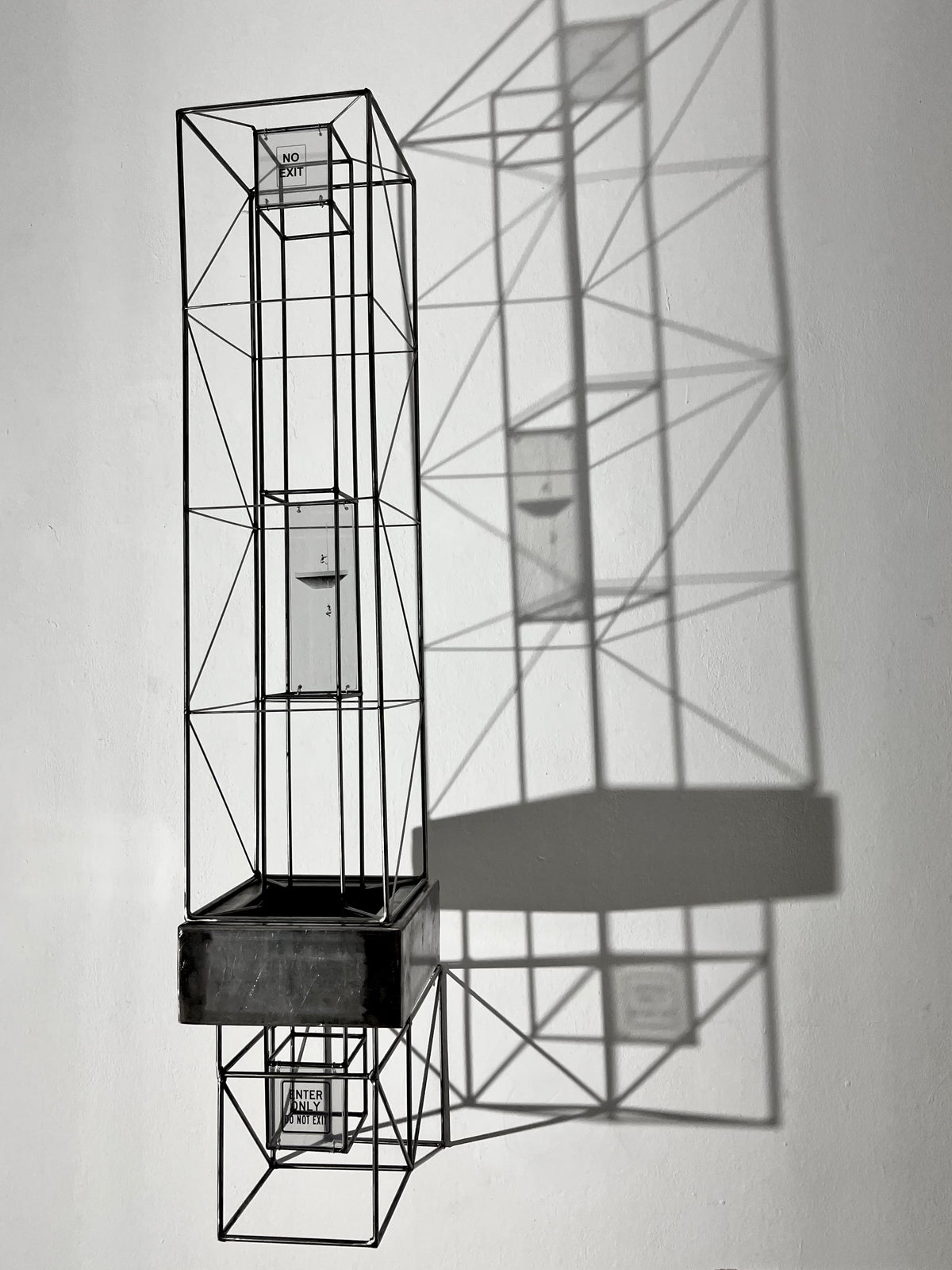 Original Fine Art Sculpture No Exit: A Unique 1-of-1 Architectural Shadow Narrative FURST_ORI
