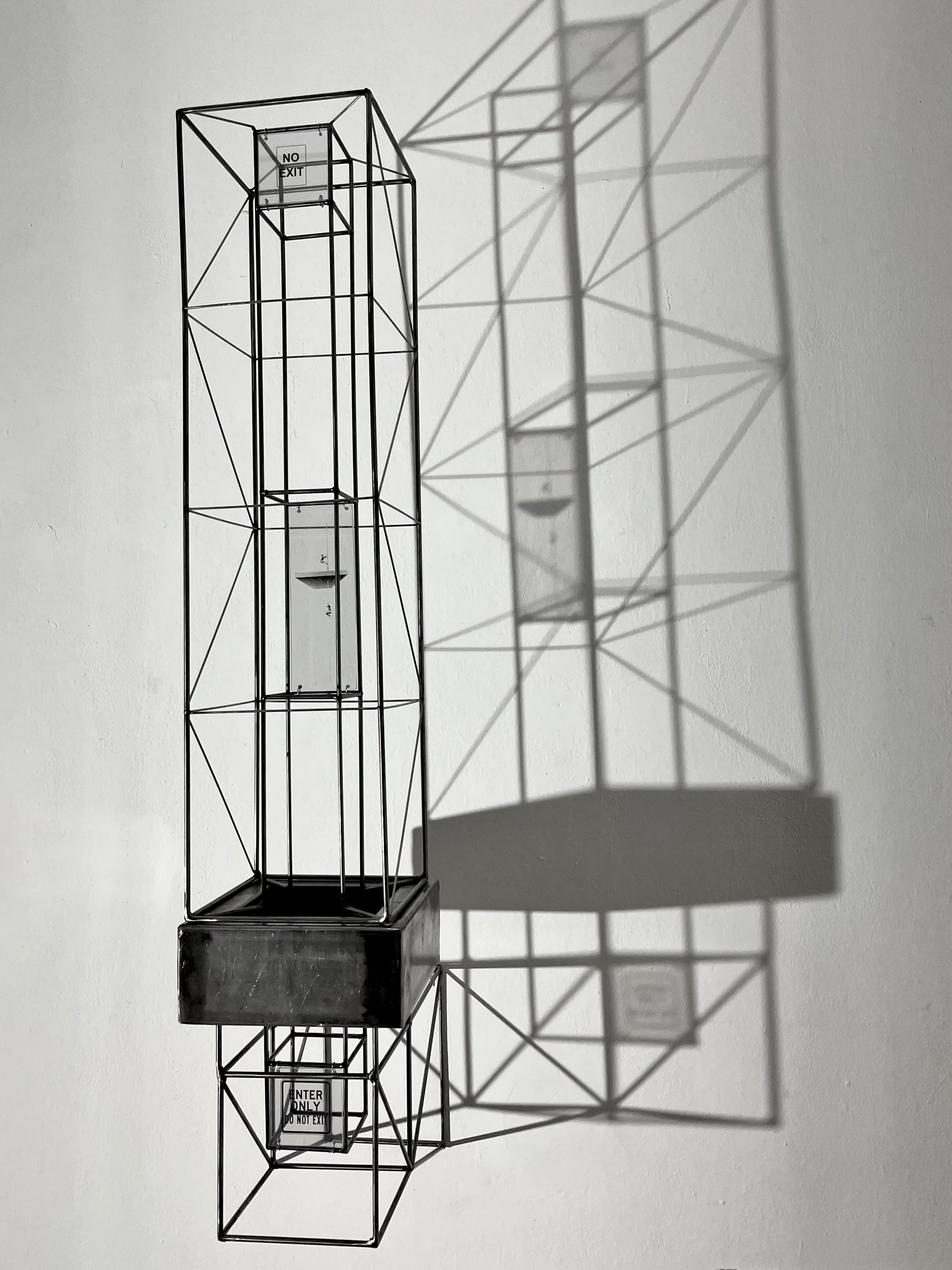 Original Fine Art Sculpture No Exit: A Unique 1-of-1 Architectural Shadow Narrative FURST_ORI