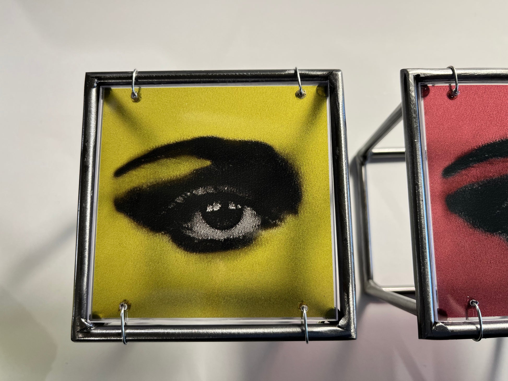 Modern Interior Metal Wall Art Sculpture Pop Art Lips Triptych — Three Colours, One Iconic Kiss Artandshadow
