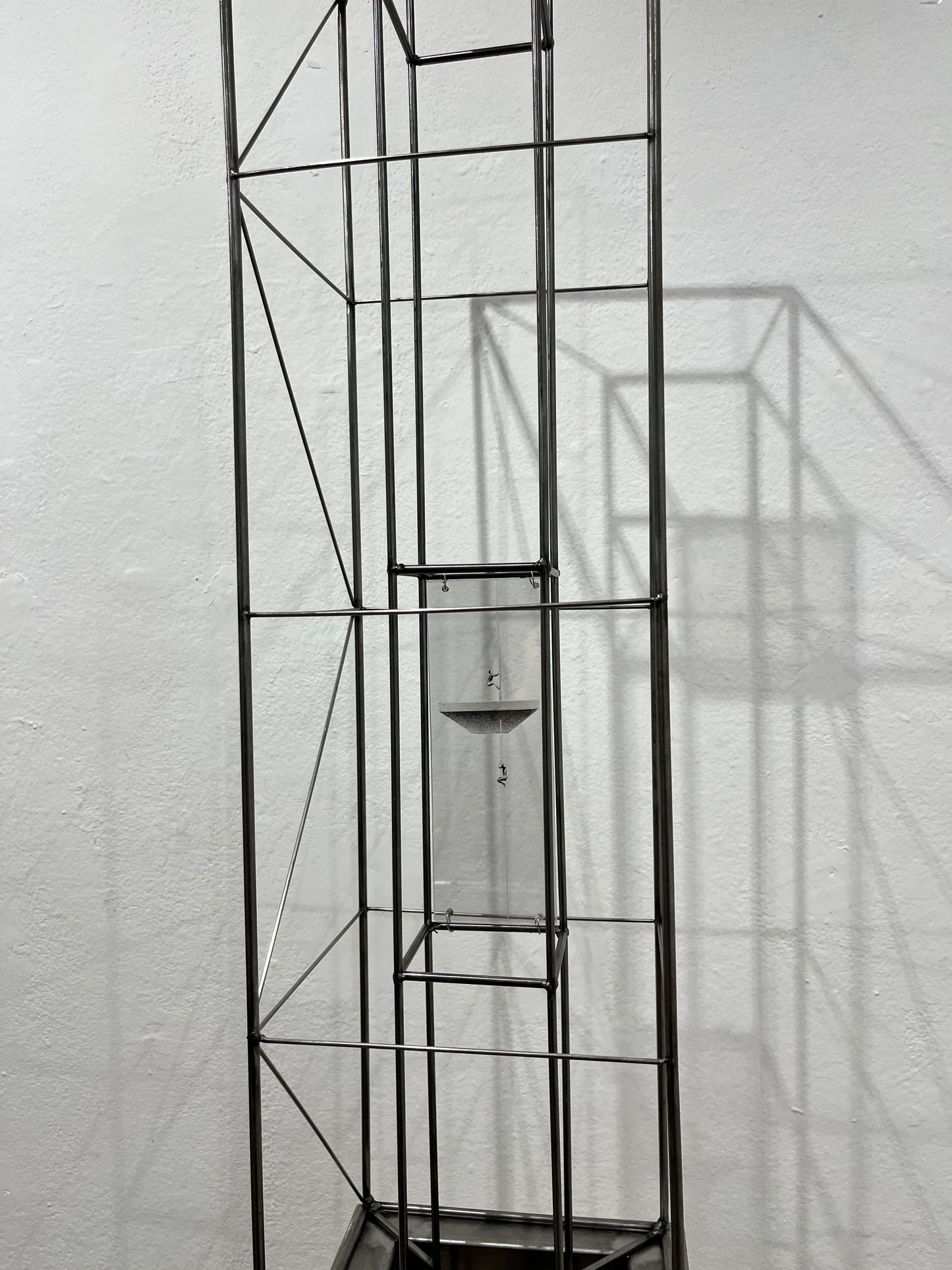No Exit: steel tower shadow sculpture