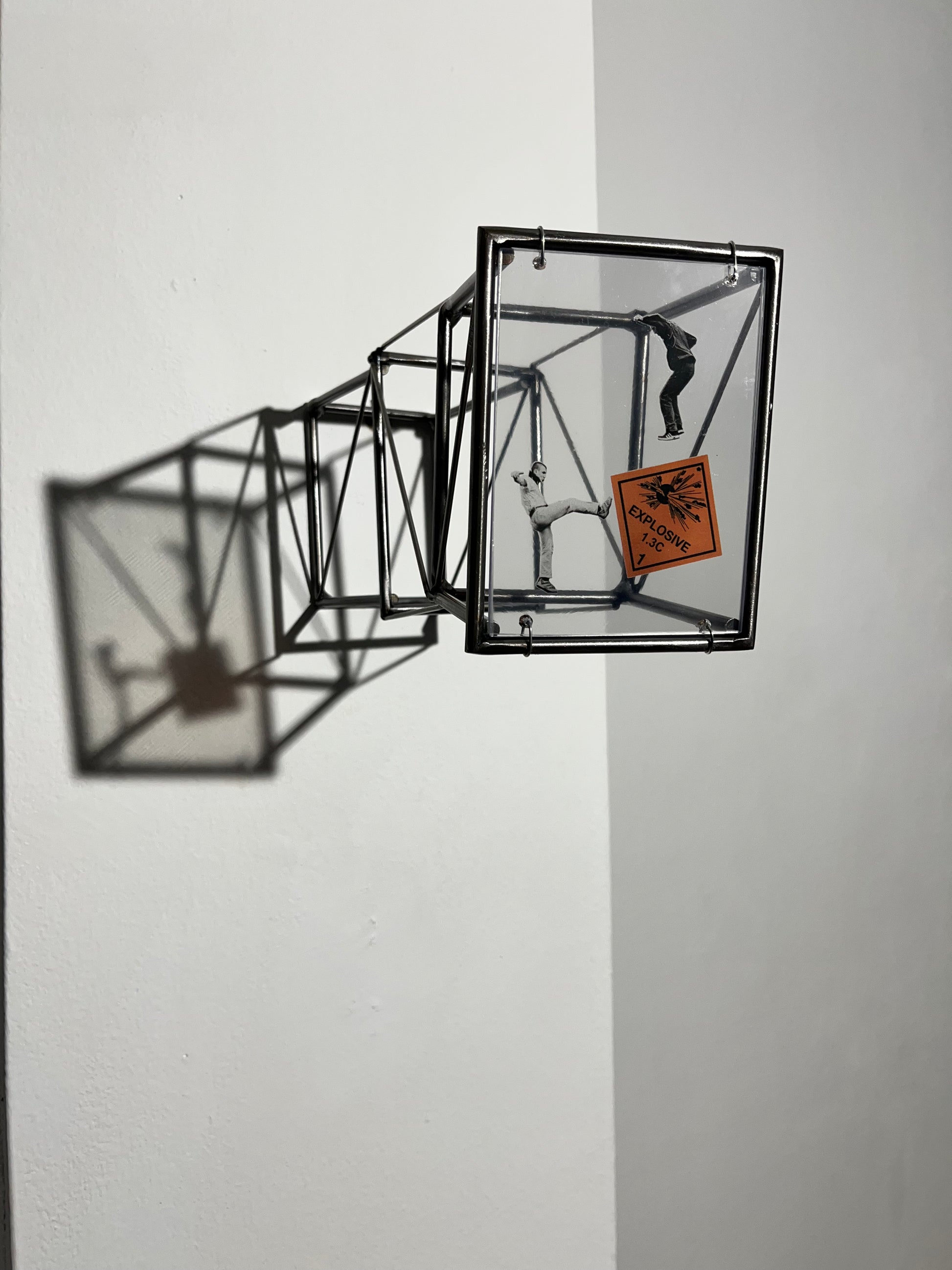 Abstract sculpture on a white background