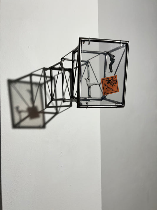 Abstract sculpture on a white background