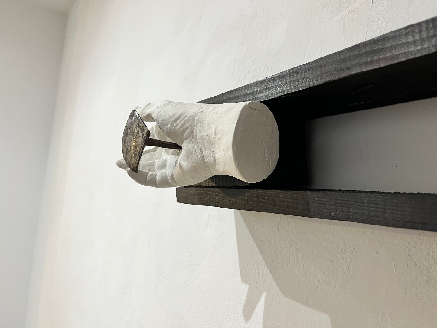 Furst_Ori Handmade: plaster and wood sculpture with antique forged nails