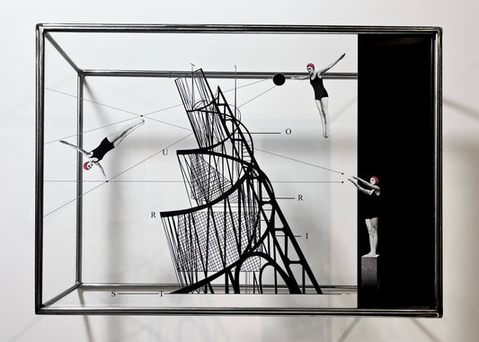 Metal Wall Sculpture Constructing a Dive - Limited Edition Metal Wall Sculpture Artandshadow