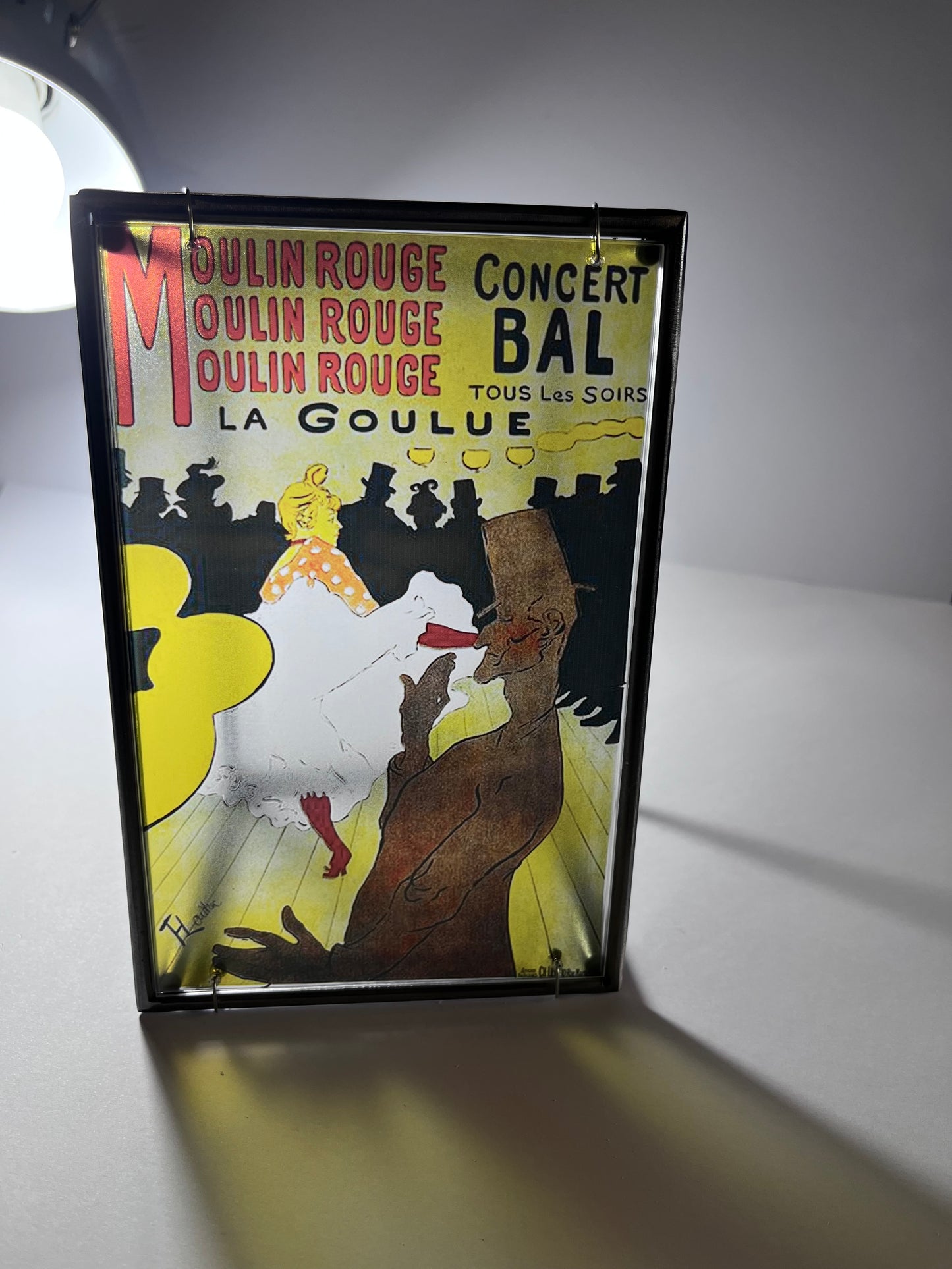 Moulin Rouge Steel and Shadow Sculpture, Toulouse-Lautrec, 13x18 cm
