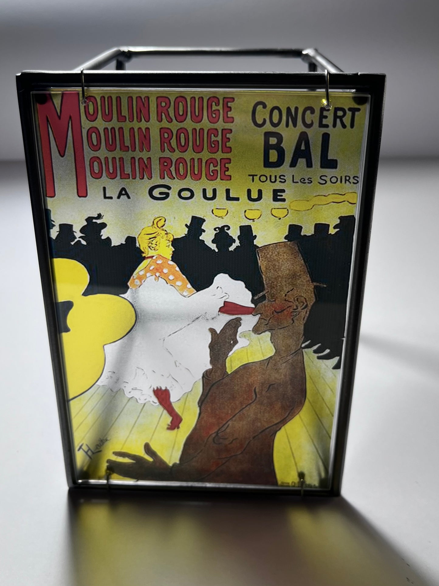 Moulin Rouge Steel and Shadow Sculpture, Toulouse-Lautrec, 13x18 cm