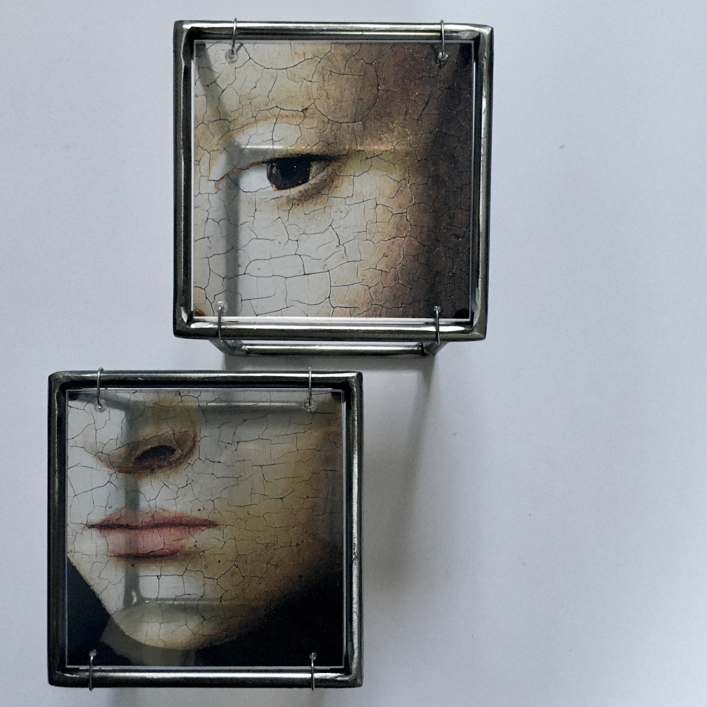 Face Wall Sculpture - set of two with left eye