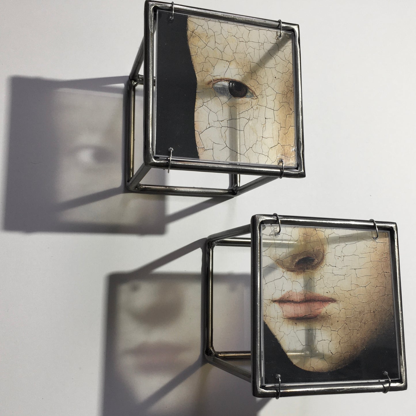 Face Wall Decor - set of two - right eye and lips