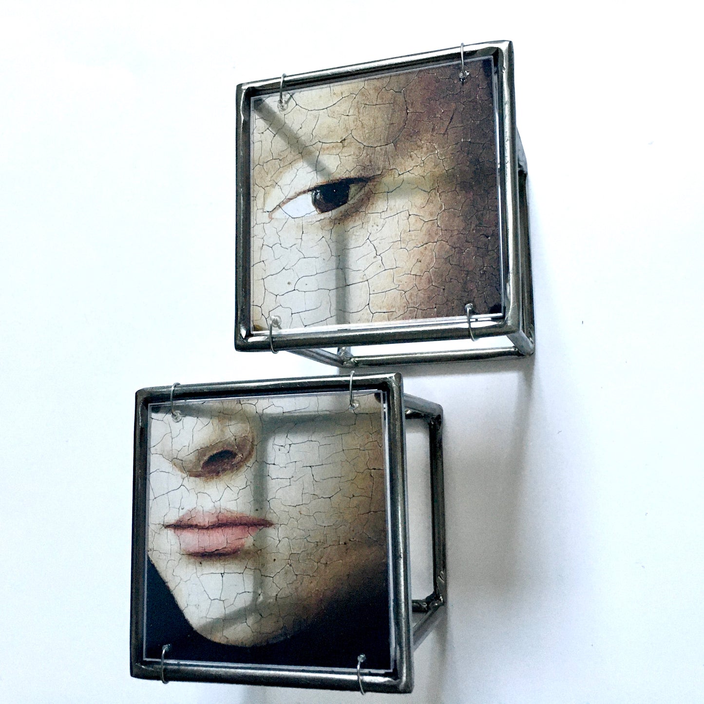 Face Wall Sculpture - set of two with left eye